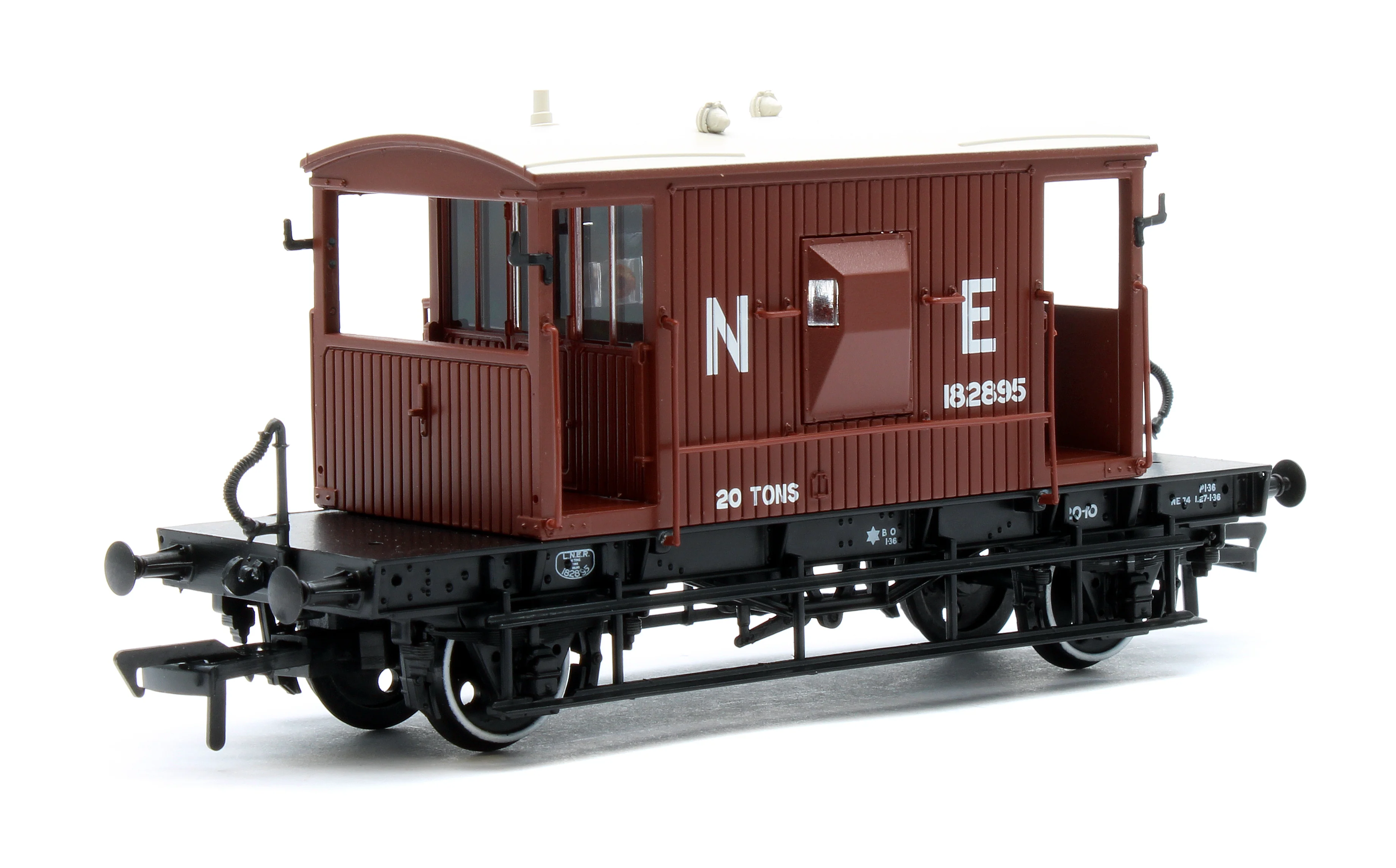 37-529C LNER 20T Brake Van LNER Bauxite 182895 - Image 2