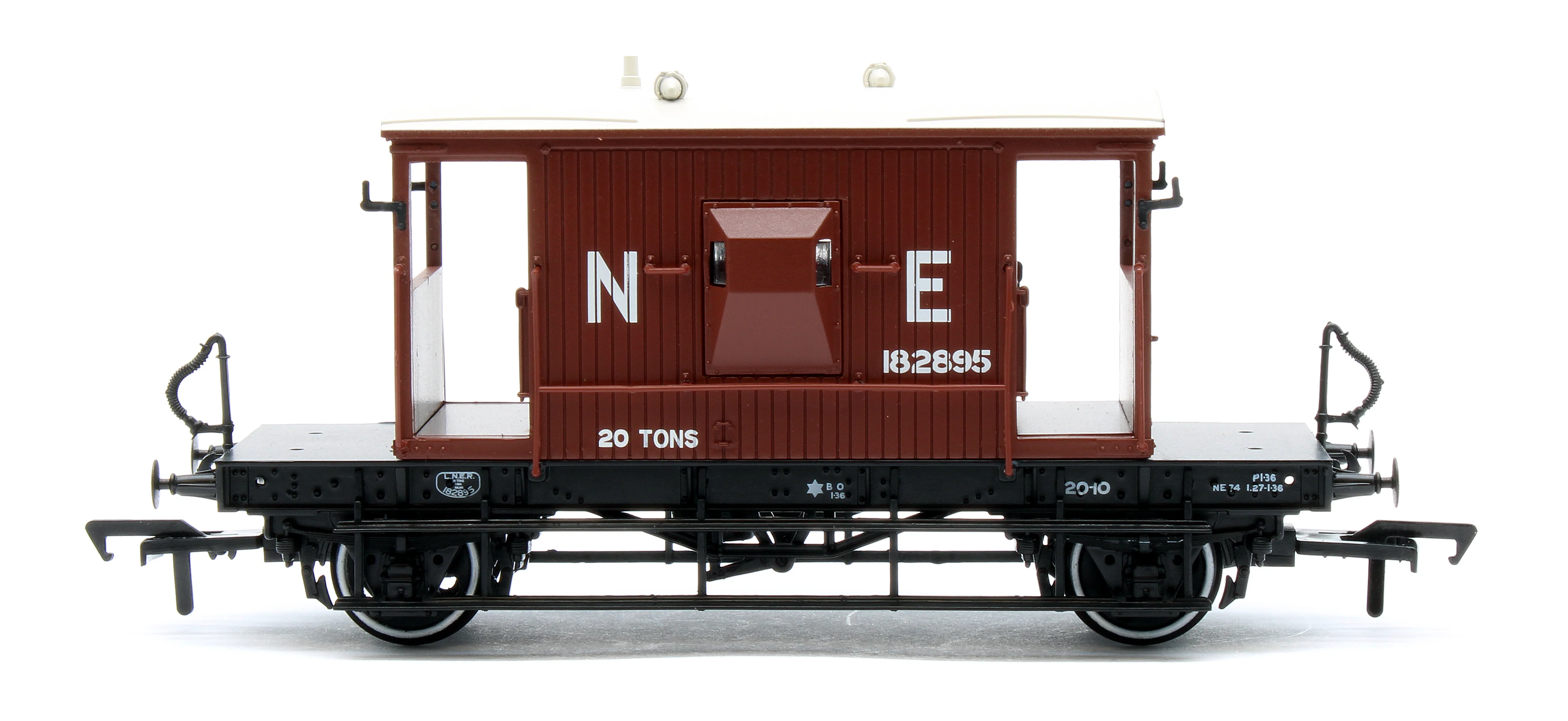 37-529C LNER 20T Brake Van LNER Bauxite 182895 - Image 3