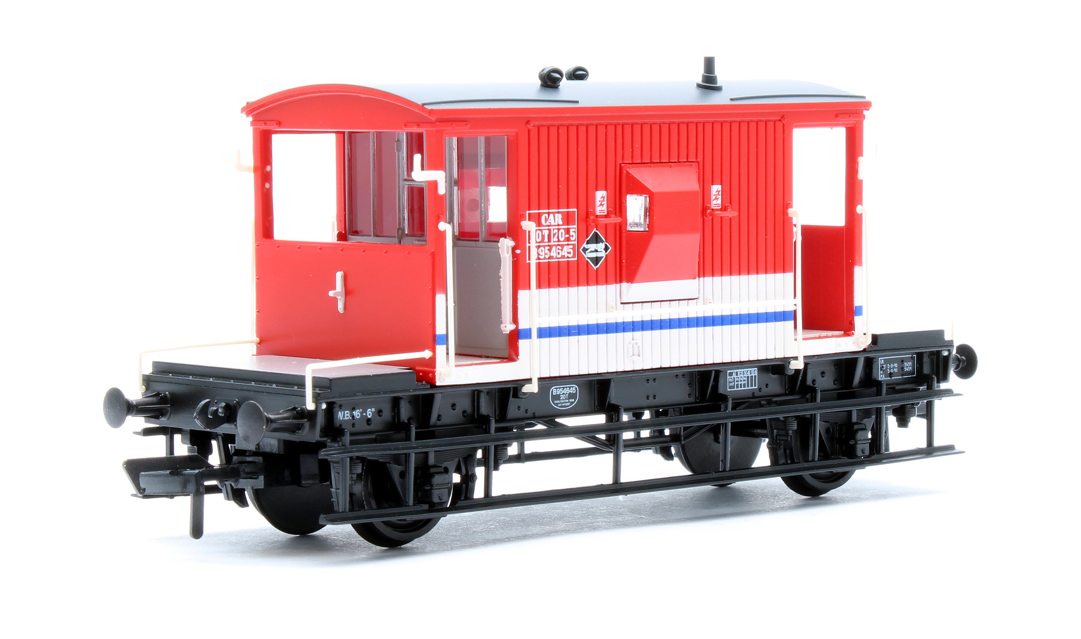 37-541 BR 20T Brake Van London Transport Barrier Vehicle Red & White B954645