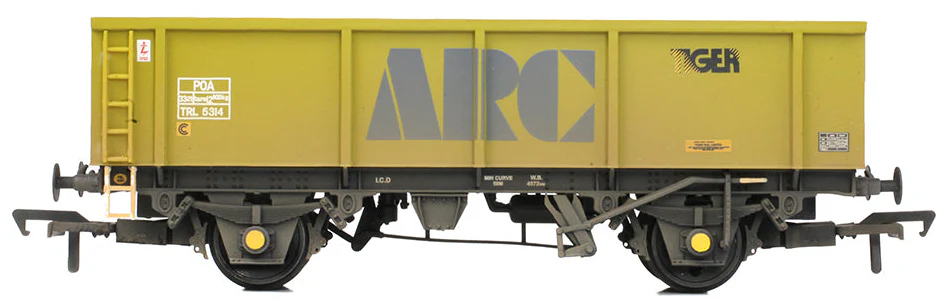 37-552E POA Mineral Wagon 'ARC/Tiger' Yellow No.TRL5314 - Weathered - Image 3