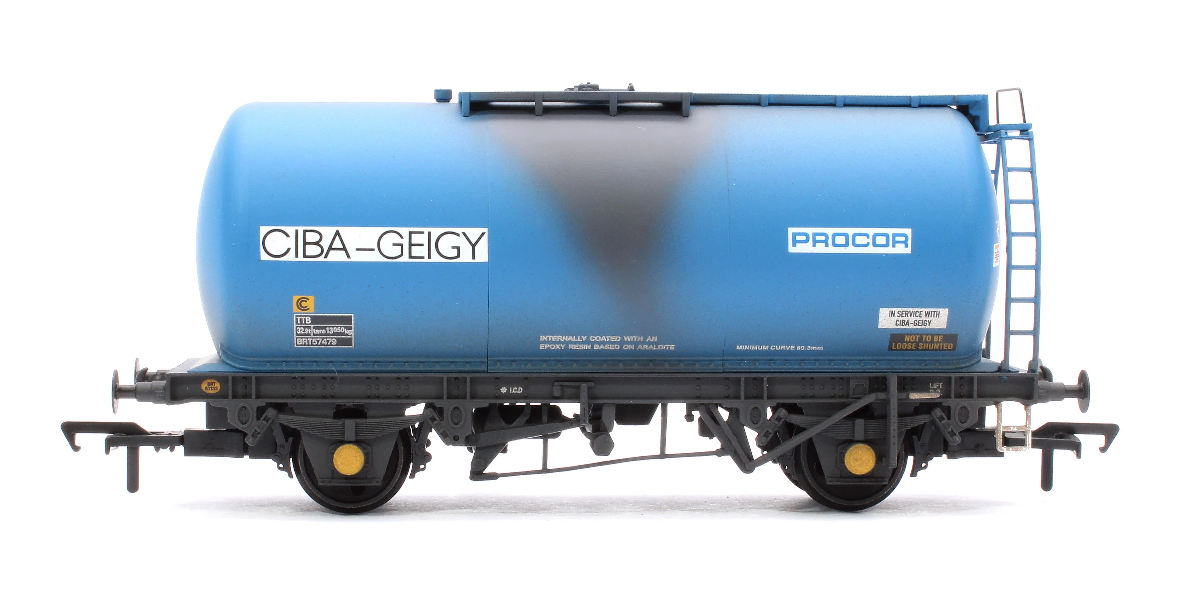 37-584B BR 45T TTA Tank Wagon 'Ciba-Geigy' Blue No.BRT57479 - Weathered - Image 2