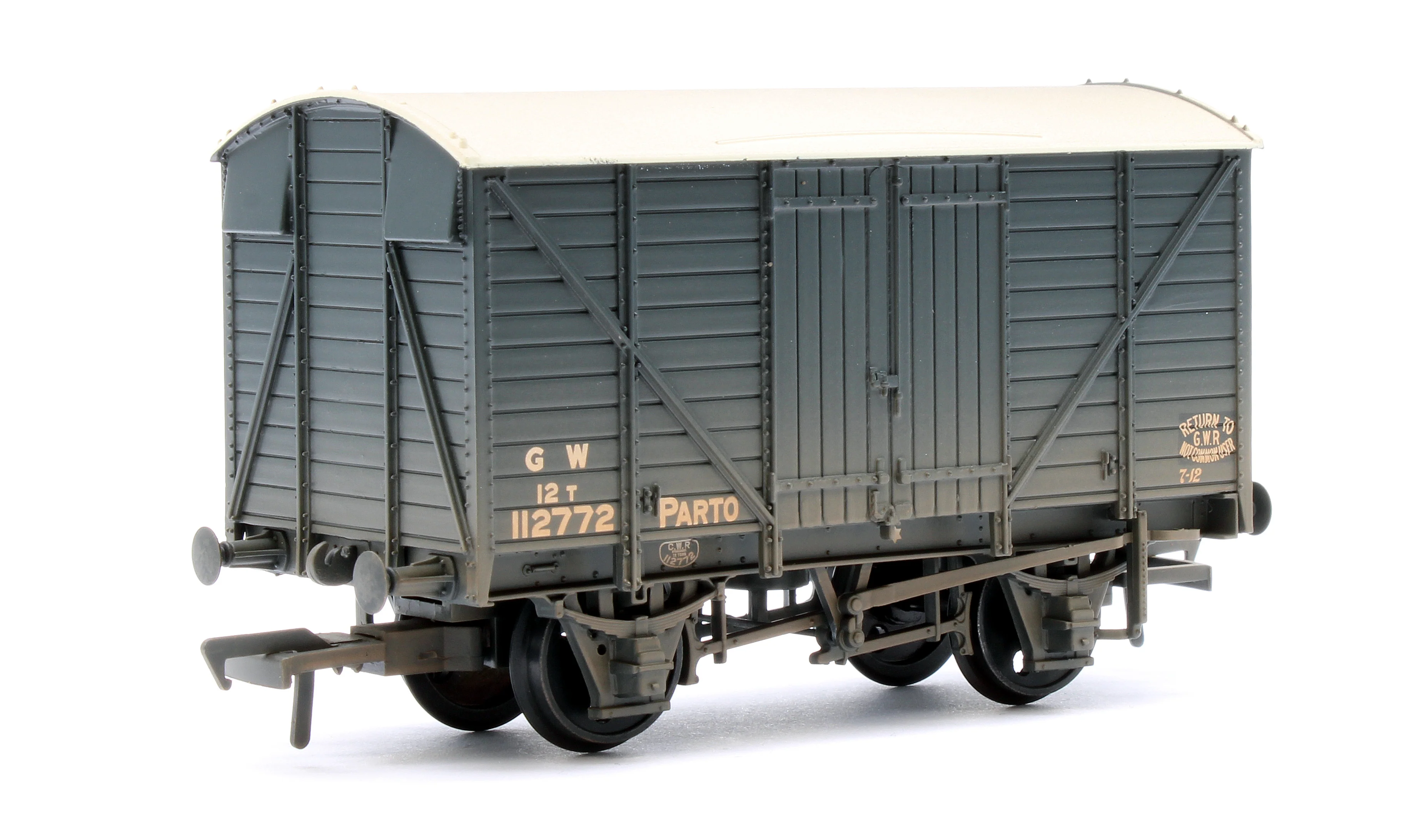 37-727B GWR 12T 'Parto' Ventilated Van 'Parto' GWR Grey 112772 - Weathered - Image 2