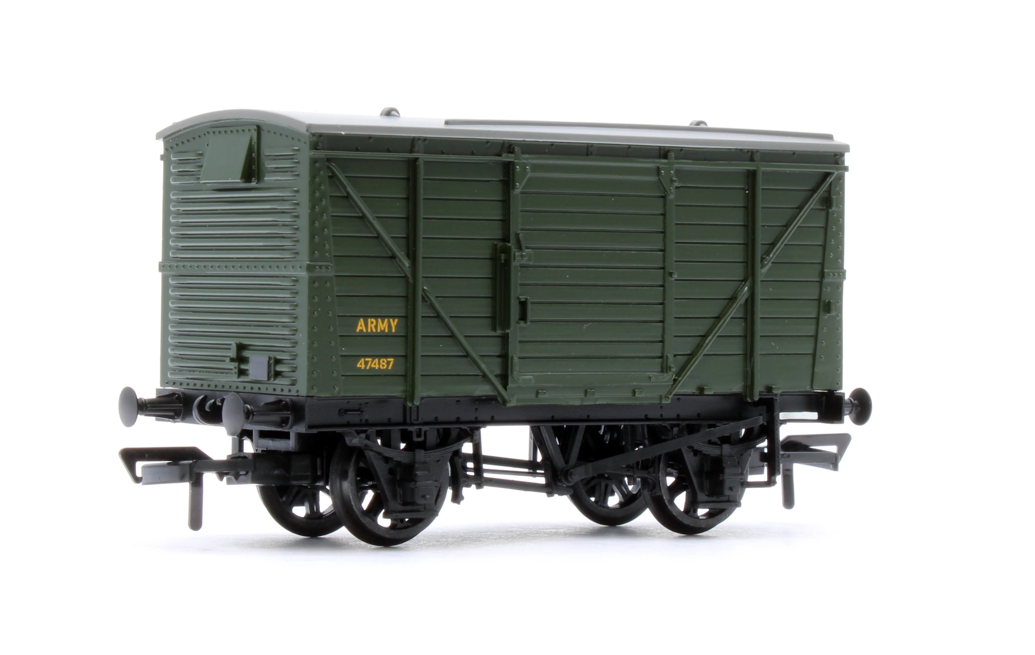 37-806A LMS 12T Planked Ventilated Van ARMY Green No.47487 - Image 2