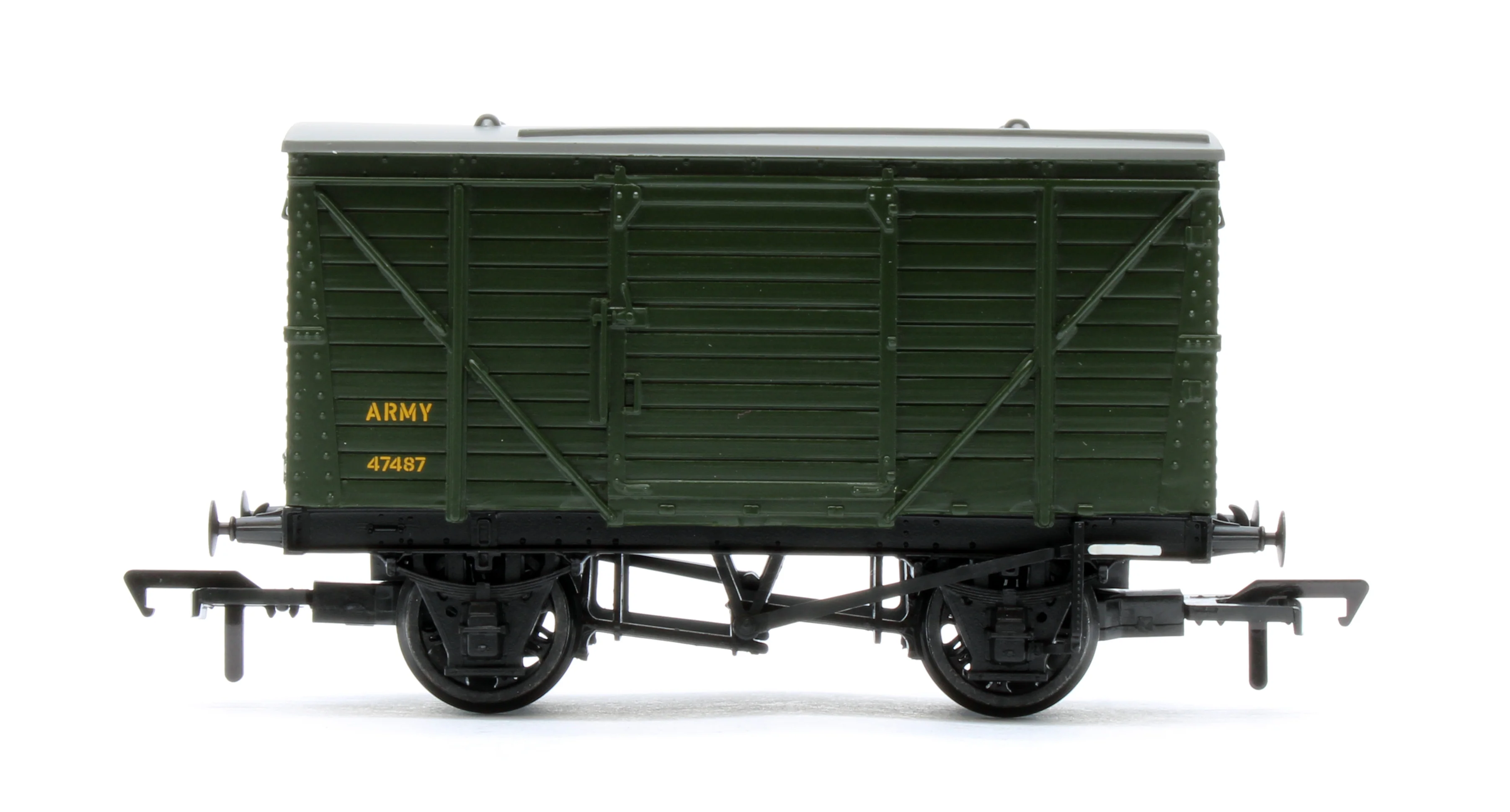 37-806A LMS 12T Planked Ventilated Van ARMY Green No.47487 - Image 3