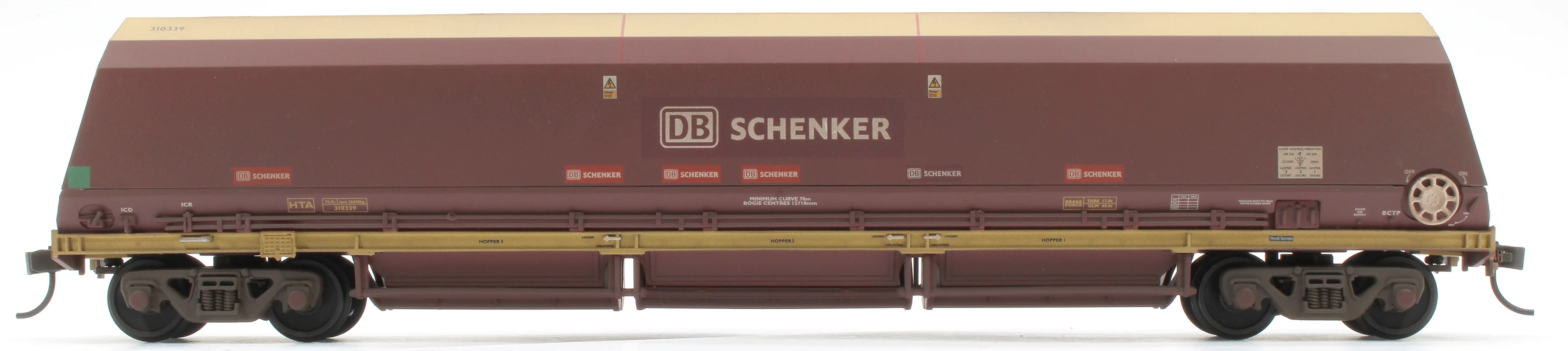 37-855 HTA Bogie Hopper (Ex-EWS) DB Schenker No. 310339 - Weathered - Image 3