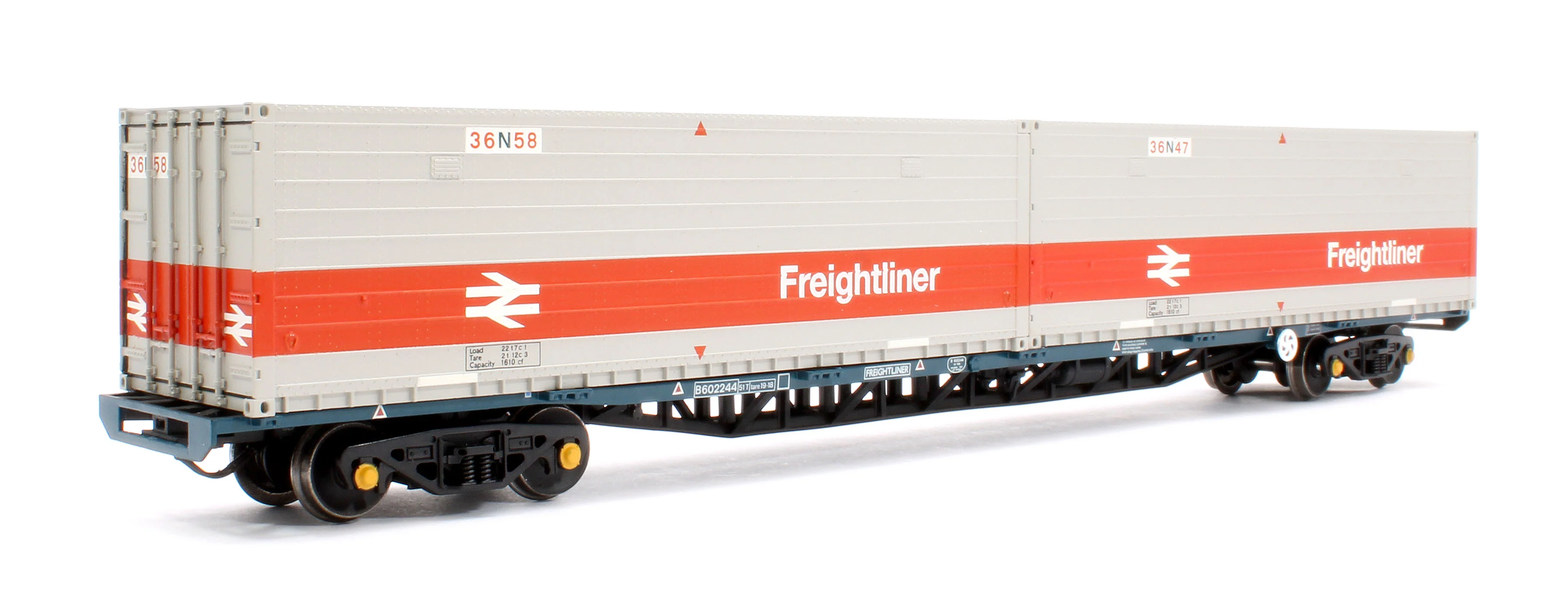 38-626C BR FFA Inner Flat BR Blue No.B602244 2 x Type N Freightliner Containers