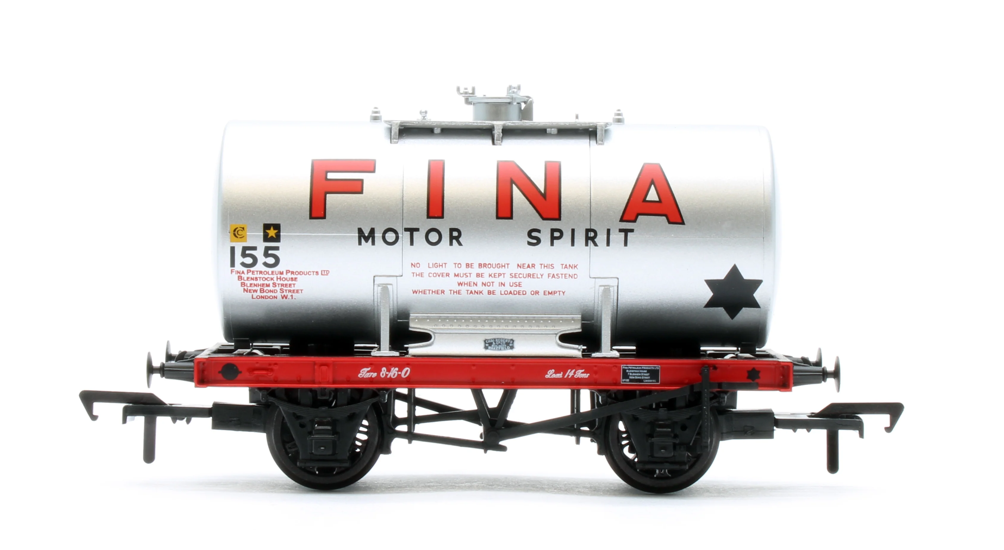 38-781 14T Anchor-Mounted Tank Wagon 'Fina' Silver No.155 - Image 3