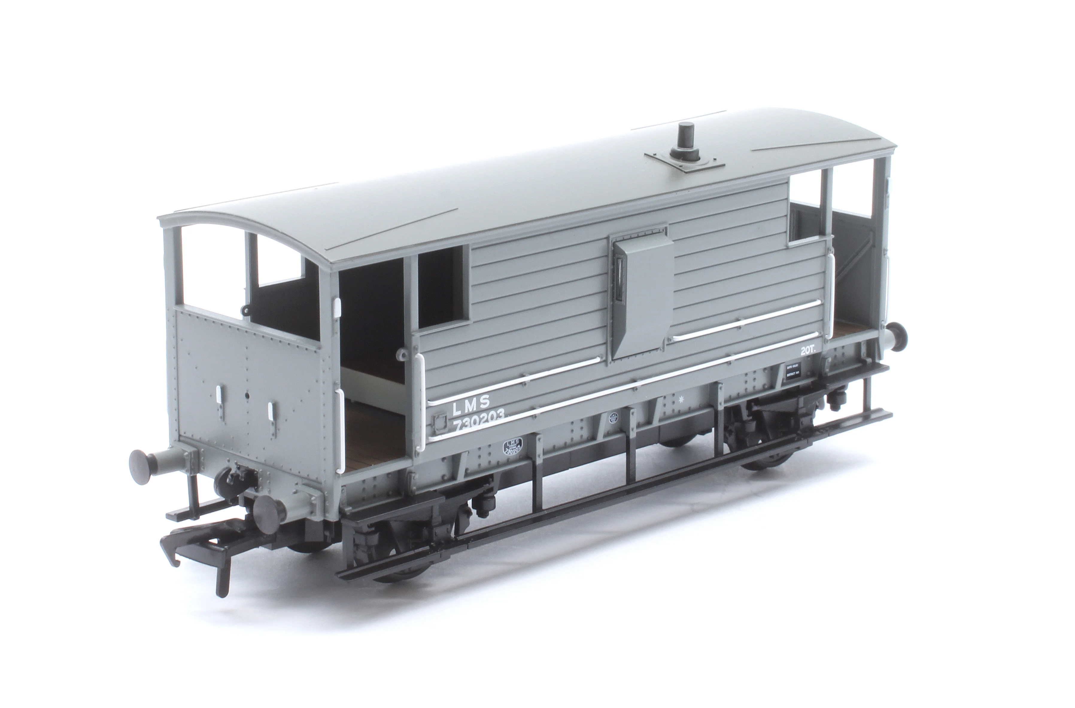 38-976 LMS 20T Brake Van LMS (LMS) Grey No. 730203 - Image 5