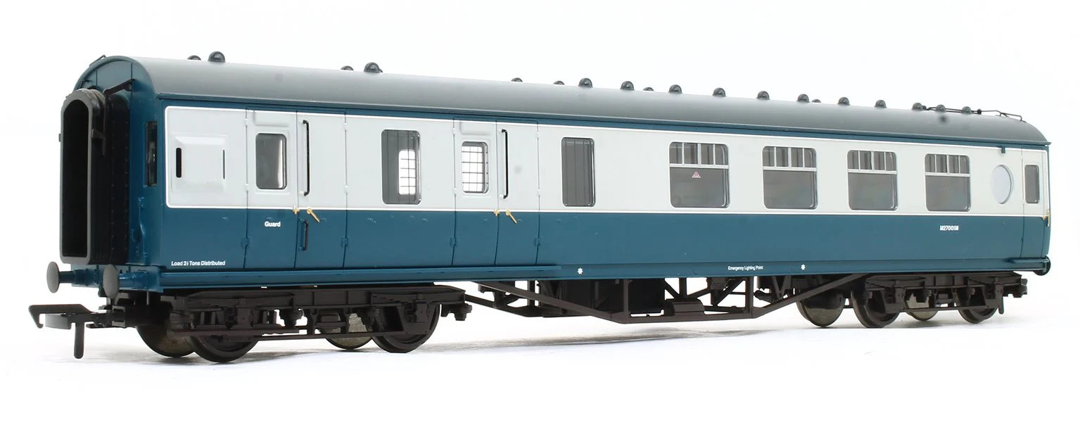 39-462 LMS 57ft 'Porthole' Brake Second Corridor BR Blue & Grey No. M27001M - Image 5