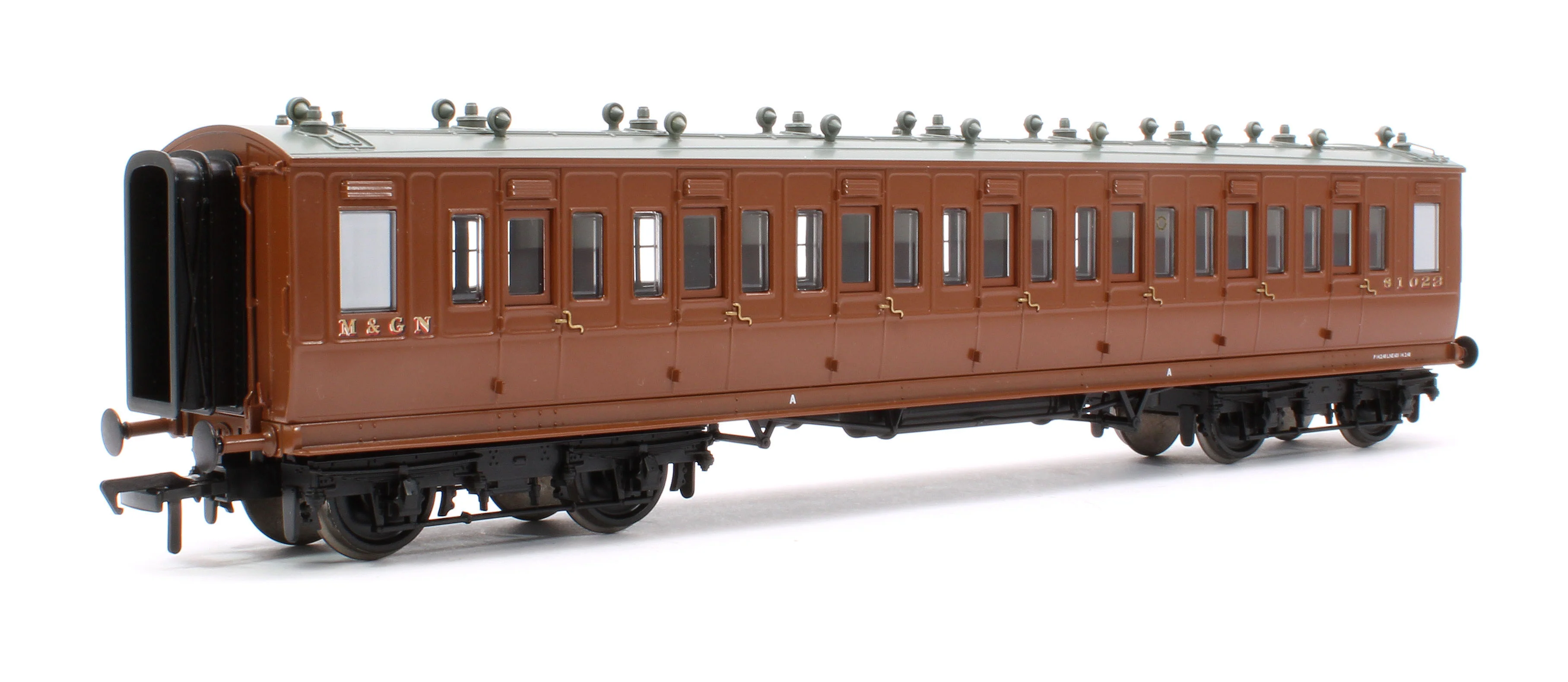 39-871 LNWR 50ft Arc Roof Third Corridor M&GN Brown No.81023 - Image 3