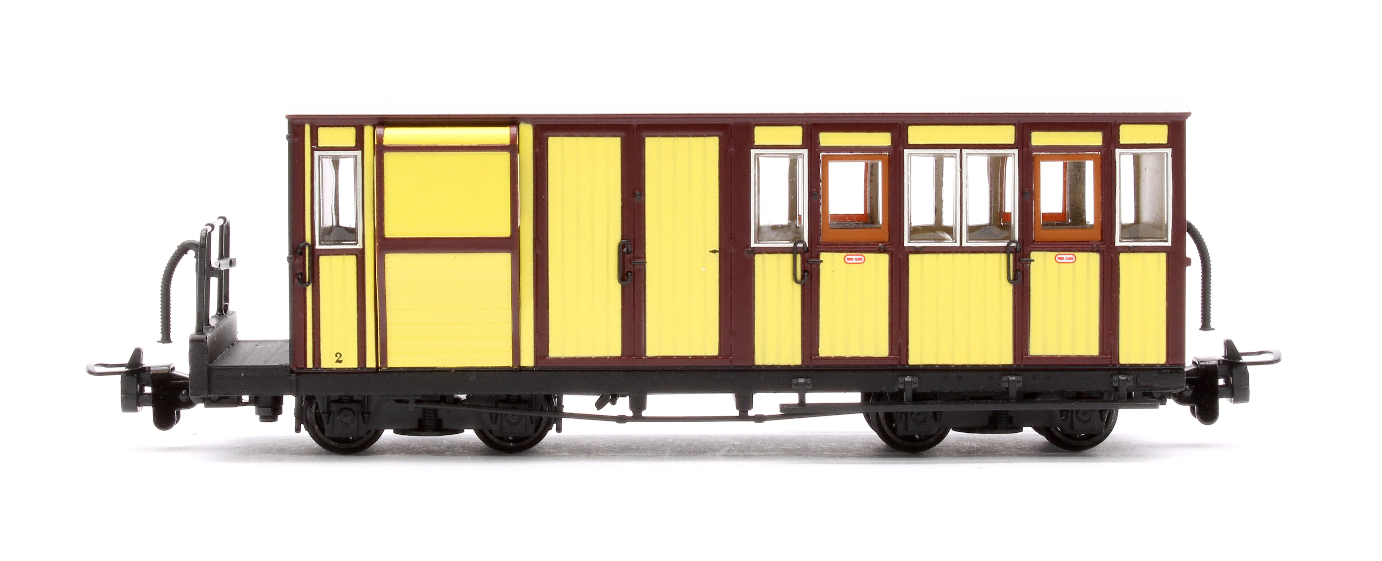 394-081 Ffestiniog Railway Brake Third No. 2 FR Yellow & Crimson - Image 2