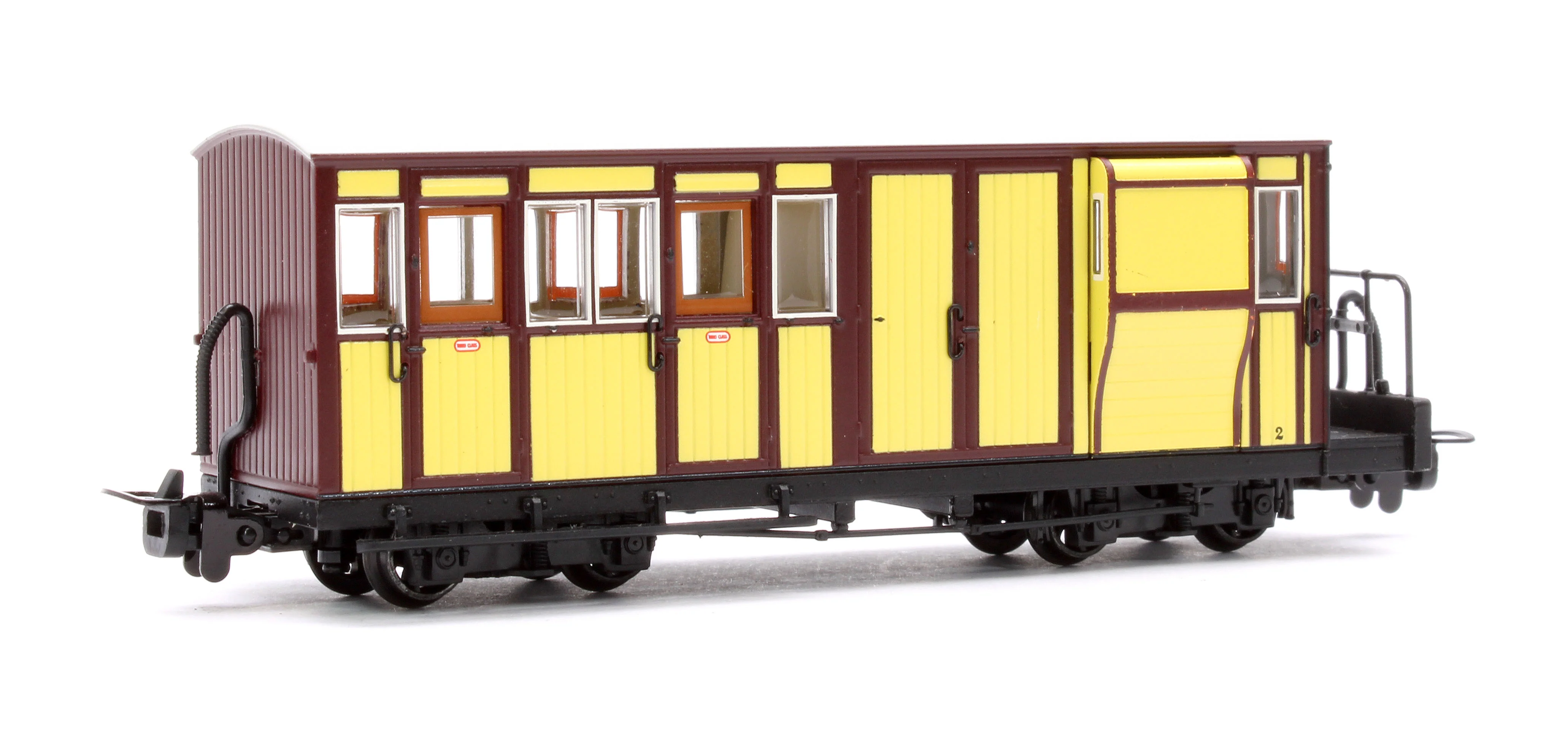 394-081 Ffestiniog Railway Brake Third No. 2 FR Yellow & Crimson - Image 3