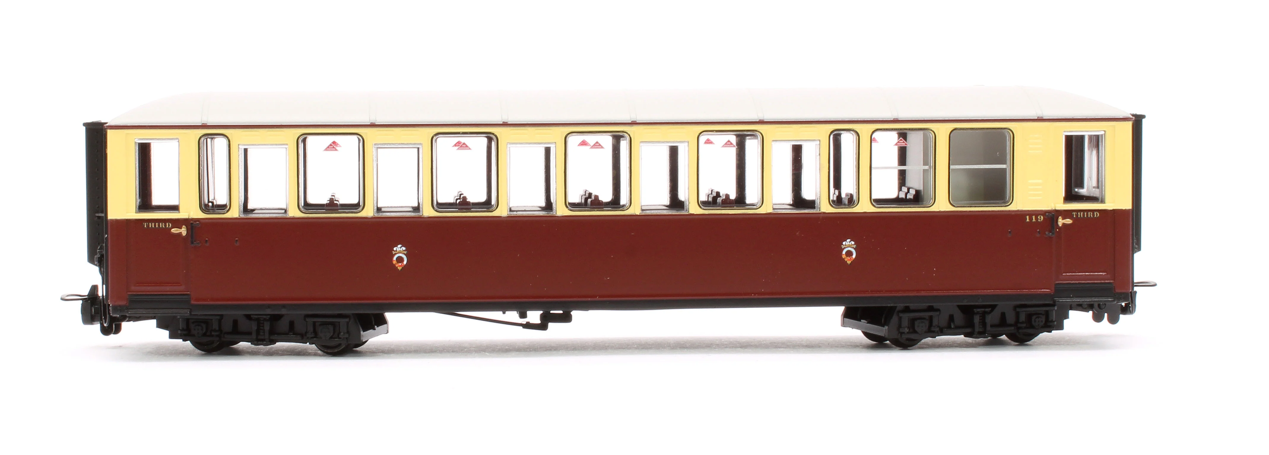 394-100 Ffestiniog Railway 'Tin Car' Saloon Third No. 119 FR Crimson & Cream - Image 2