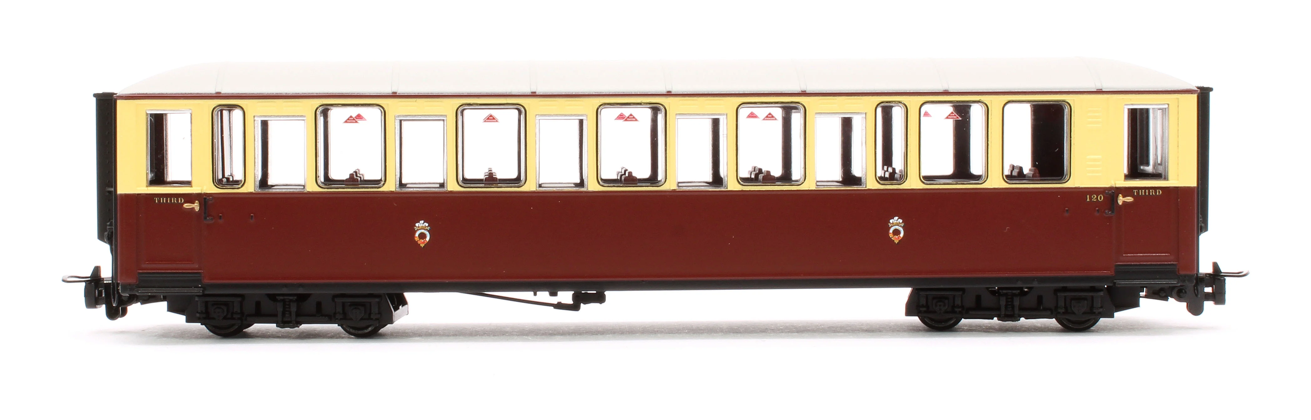 394-100A Ffestiniog Railway 'Tin Car' Saloon Third No. 120 FR Crimson & Cream - Image 2