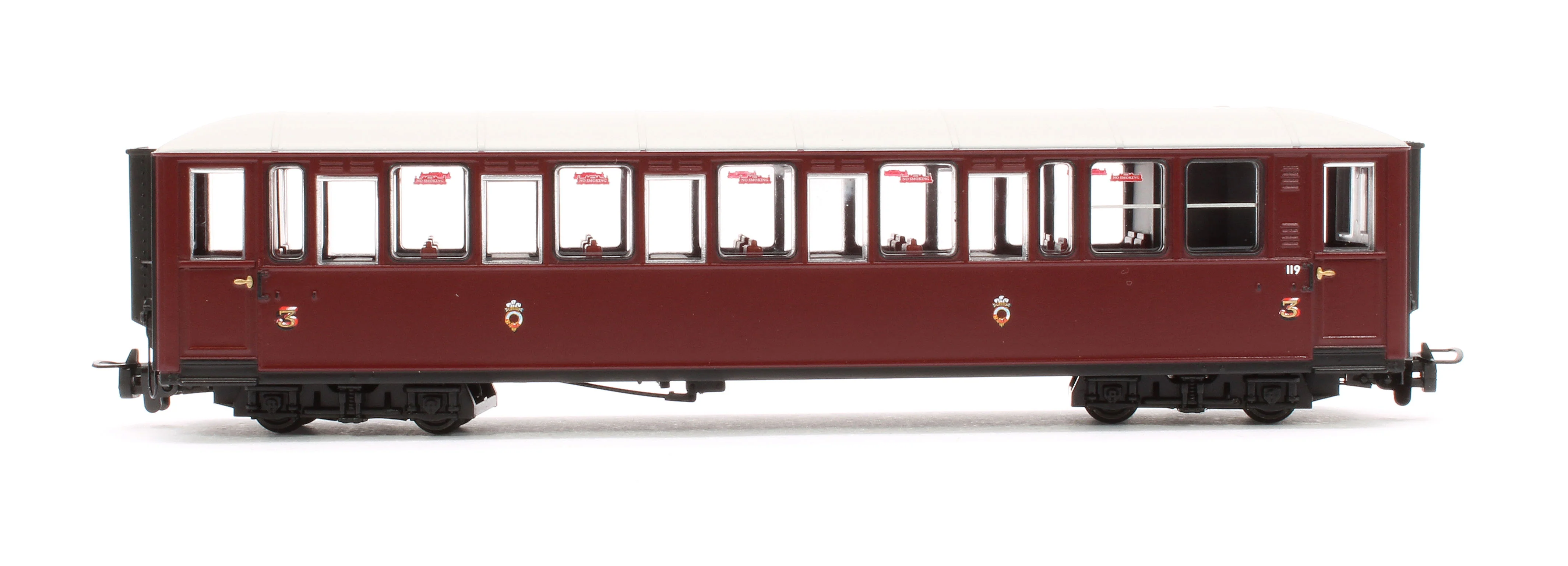 394-101 Ffestiniog Railway 'Tin Car' Saloon Third No. 119 FR Maroon - Image 2