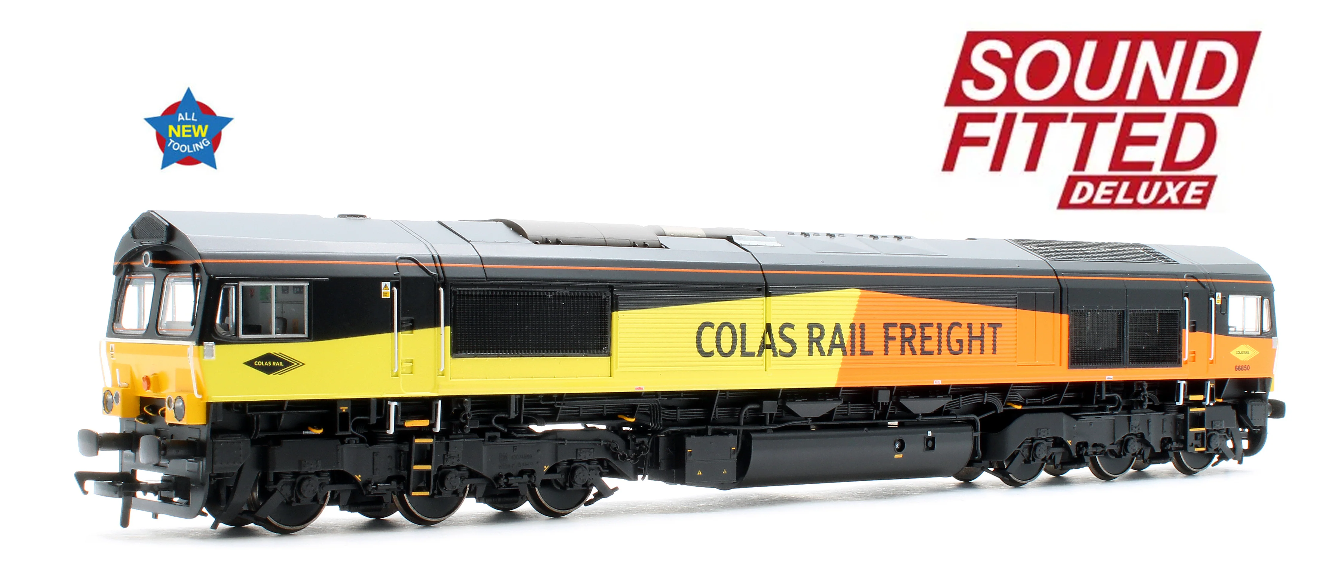 50-004ASFX Class 66/8 66850 'David Maidment OBE' Colas Rail Freight Diesel Locomotive - Deluxe DCC Sound