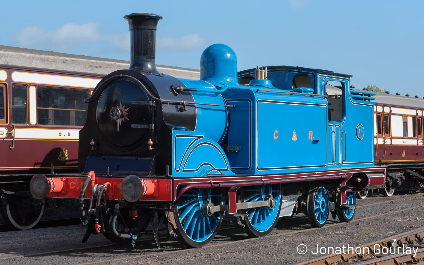 50-171ZSFX Class 439 Caledonian 0-4-4T 419 CR Lined Light Blue (As Preserved) Steam Locomotive - DCC Sound Deluxe