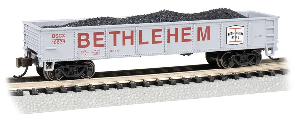 17256 40' Gondola - Bethlehem Steel #46636 - Grey