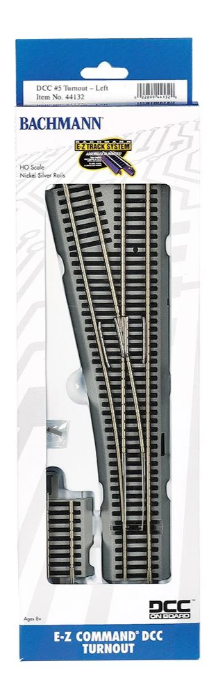44132 E-Z Command DCC #5 Turnout – Left