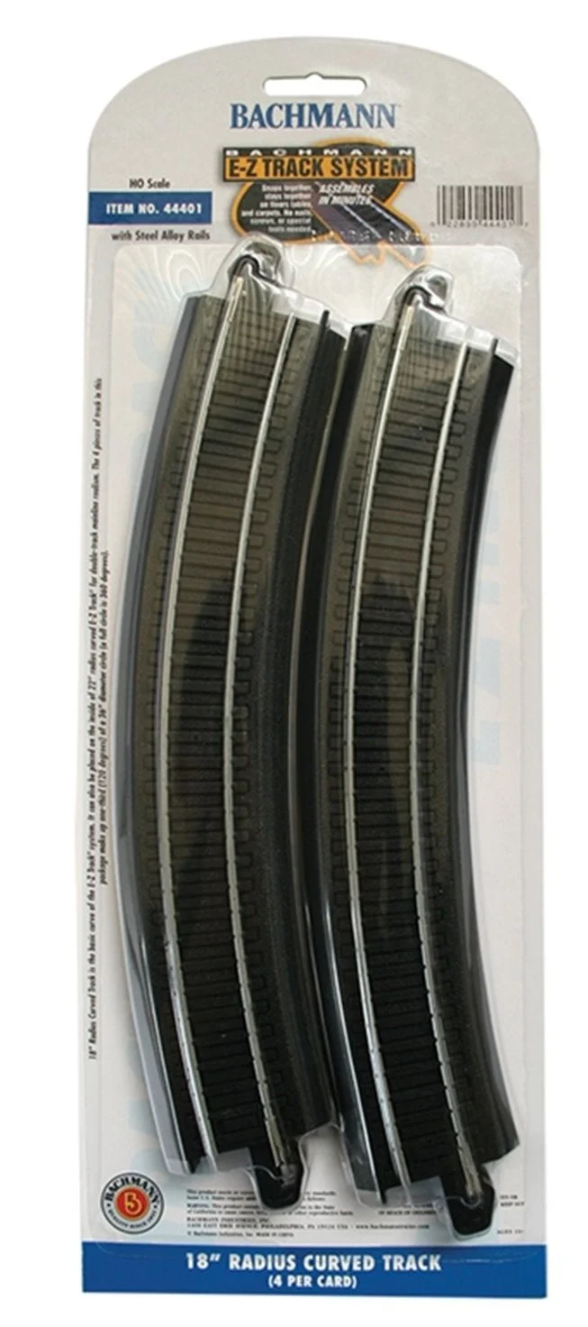 44401 18Rad Curved Track (4/Card)