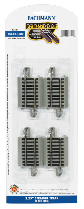 44513 2¼" Straight Track (4/Card)