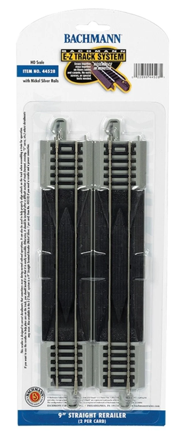 44528 9" Straight Rerailer (2/Card)