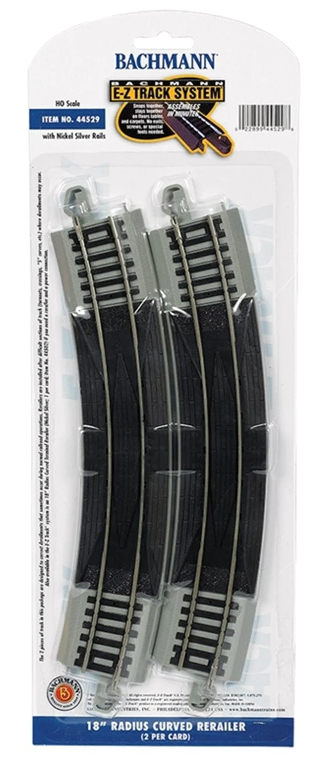 44529 18" Radius Curved Rerailer (2/Card)
