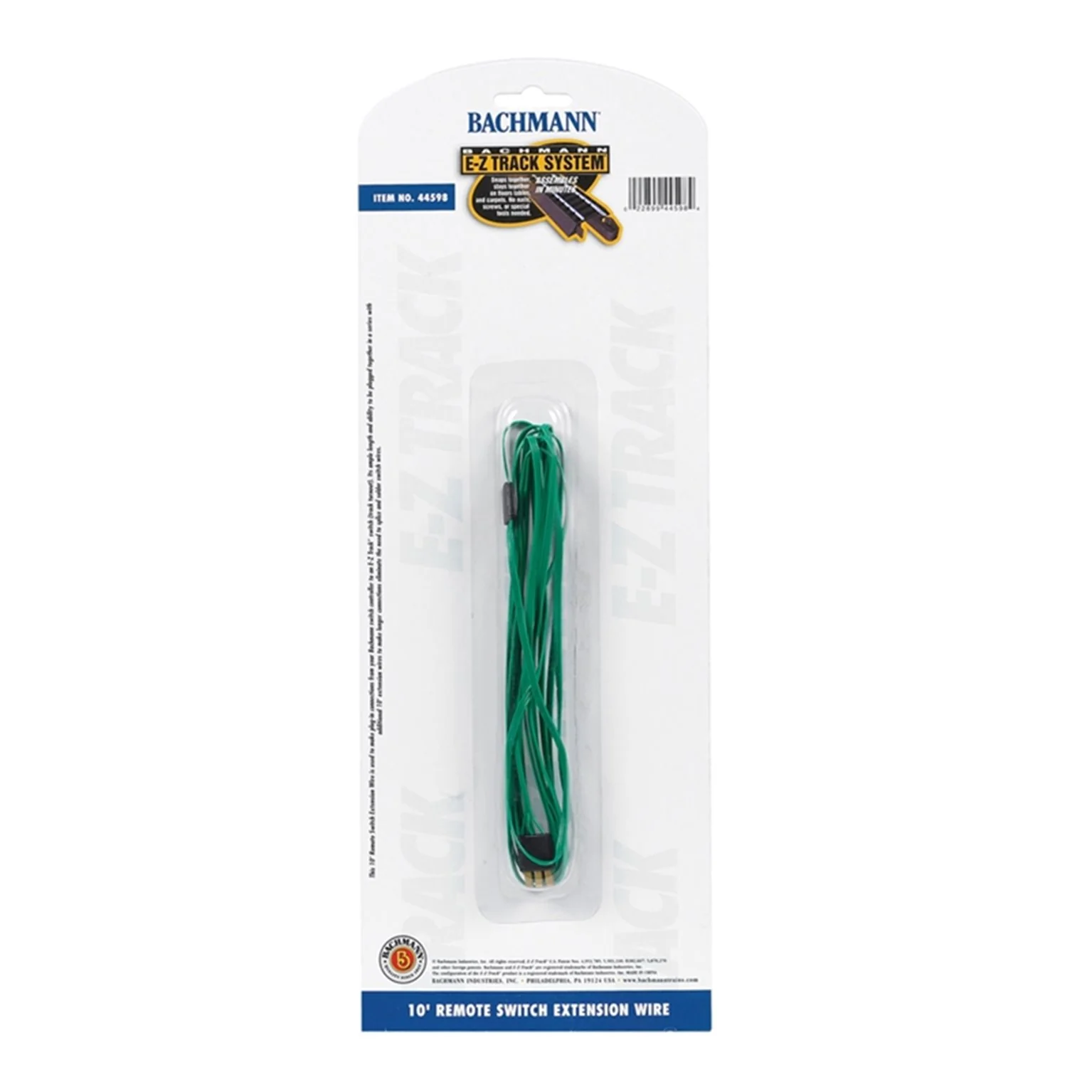 44598 E-Z Track 10' Remote Switch Extension Wire - Green (1/Card)