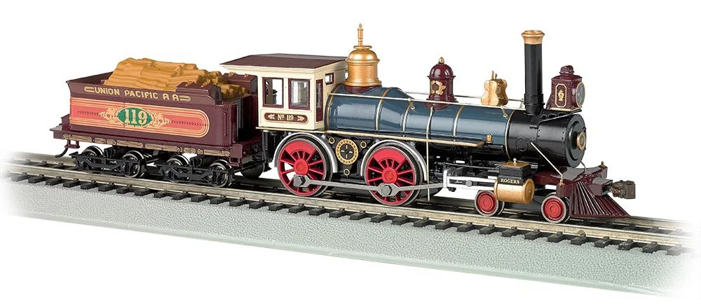 51002 4-4-0 American - Union Pacific #119 Steam Locomotive with Wood Load