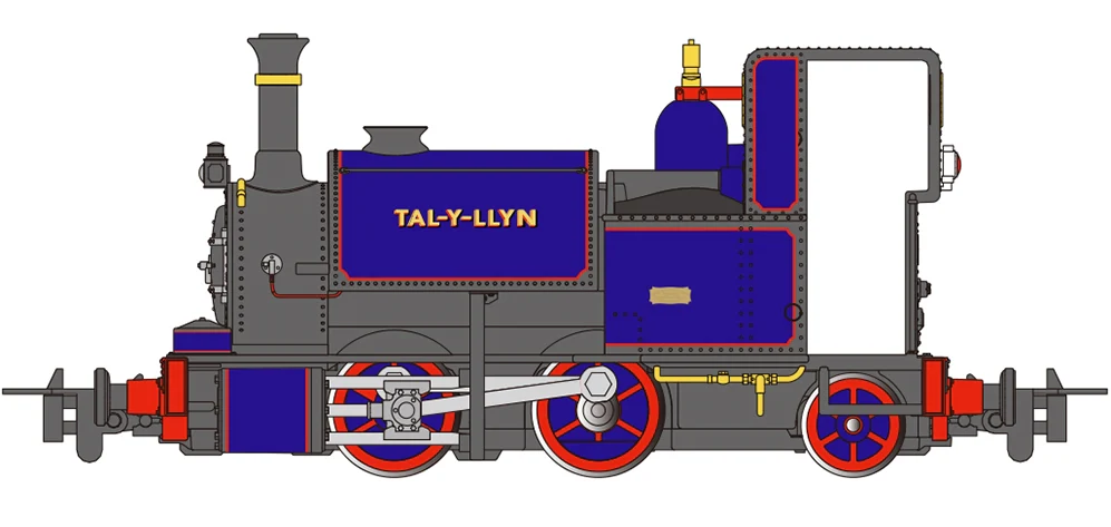 59104 Talyllyn Locomotive 0-4-2ST Fletcher Jennings & Co. (Blue)