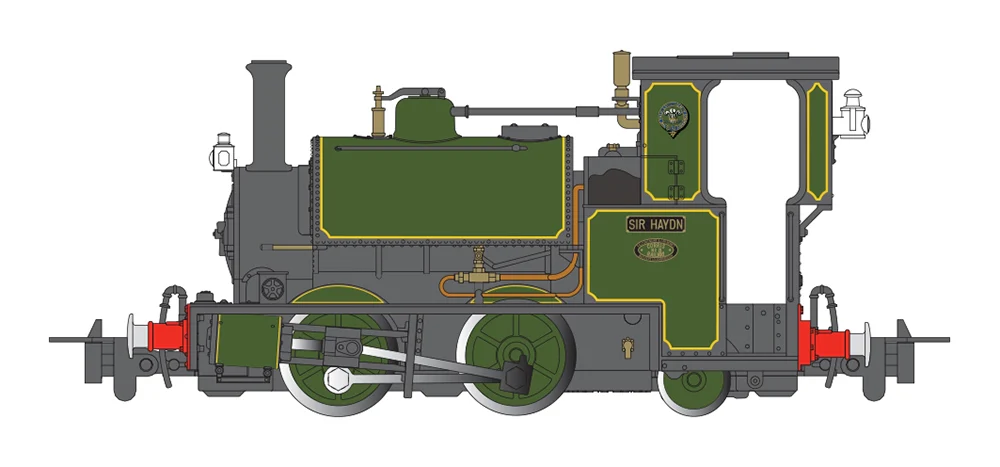 59106 Talyllyn / Corris Locomotive Hughes/Falcon 0-4-2St - Sir Haydn - Green