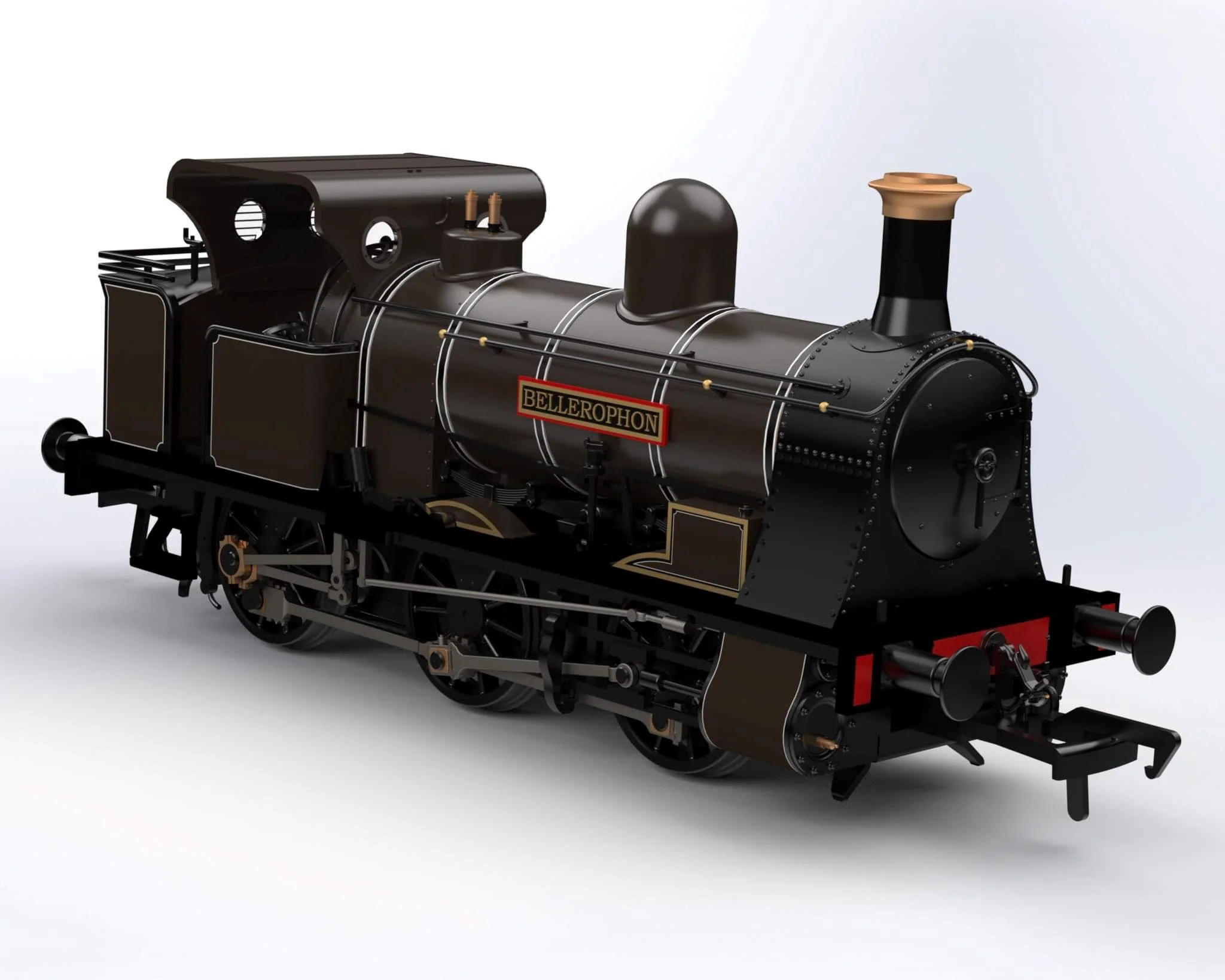 KRM-BEL-OO-F-BROWN Bellerophon' 0-6-0WT Brown As Preserved Steam Tank Locomotive - DCC Fitted