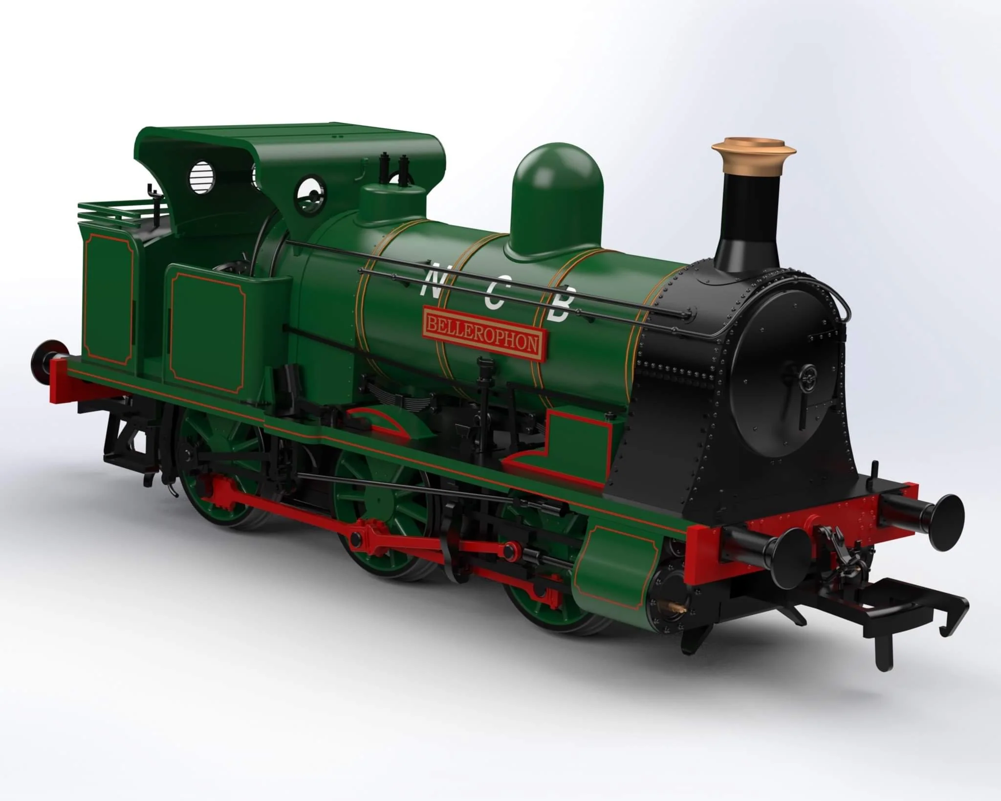 KRM-BEL-OO-R-GREEN Bellerophon' 0-6-0WT NCB Green Steam Tank Locomotive