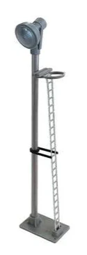BL12S Single Spotlight Head Short Yard Lamp (Silver Ladder) Yellow LED