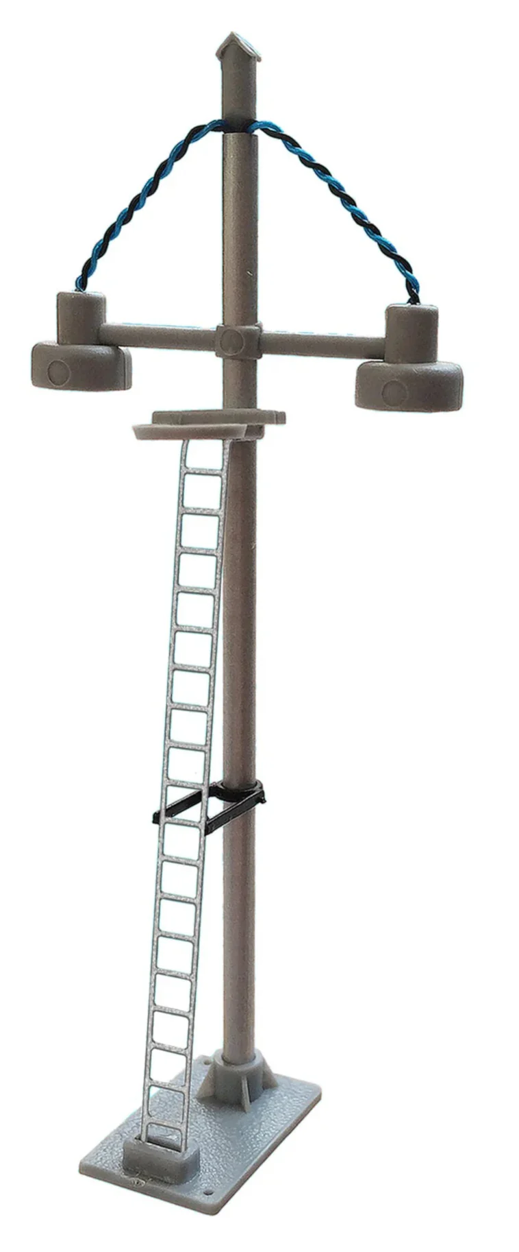 BL20S Double Bowl Head short Yard Lamp (Silver Ladder) Yellow LED
