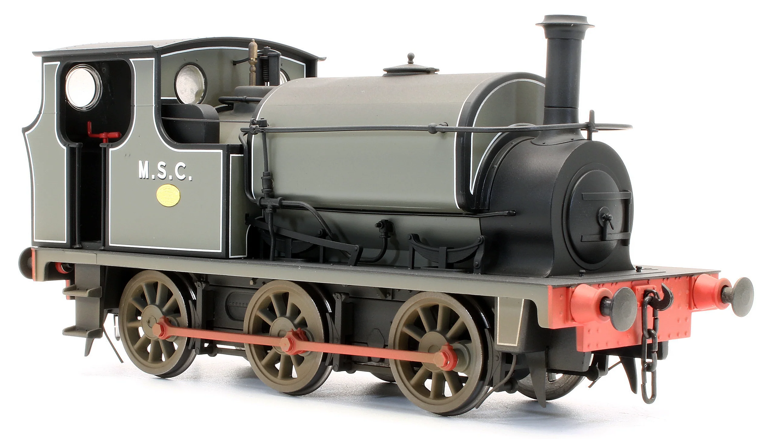 E85707LW Bespoke Weathered Hudswell Clarke 0-6-0 Tank MSC Lined Grey (78) Steam Locomotive - Light Finish, Works Plate Added - Image 3