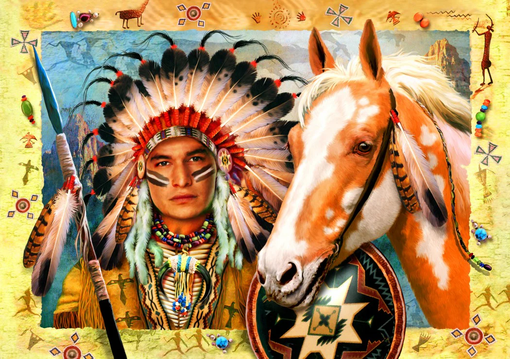 BB70284 Indian Chief, 1500 Piece Jigsaw Puzzle