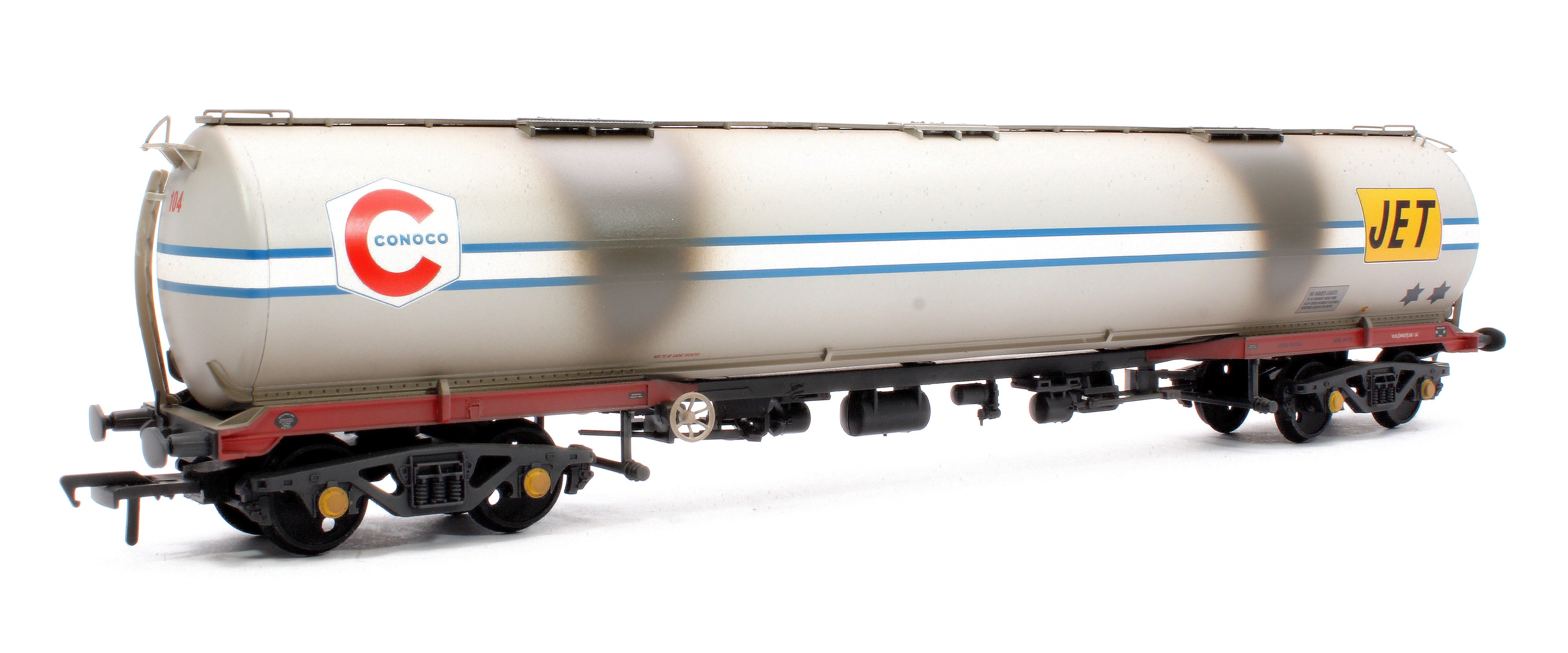38-109A BR 102T TEA Bogie Tank Wagon 'Jet-Conoco' Light Grey No. 104 - Weathered