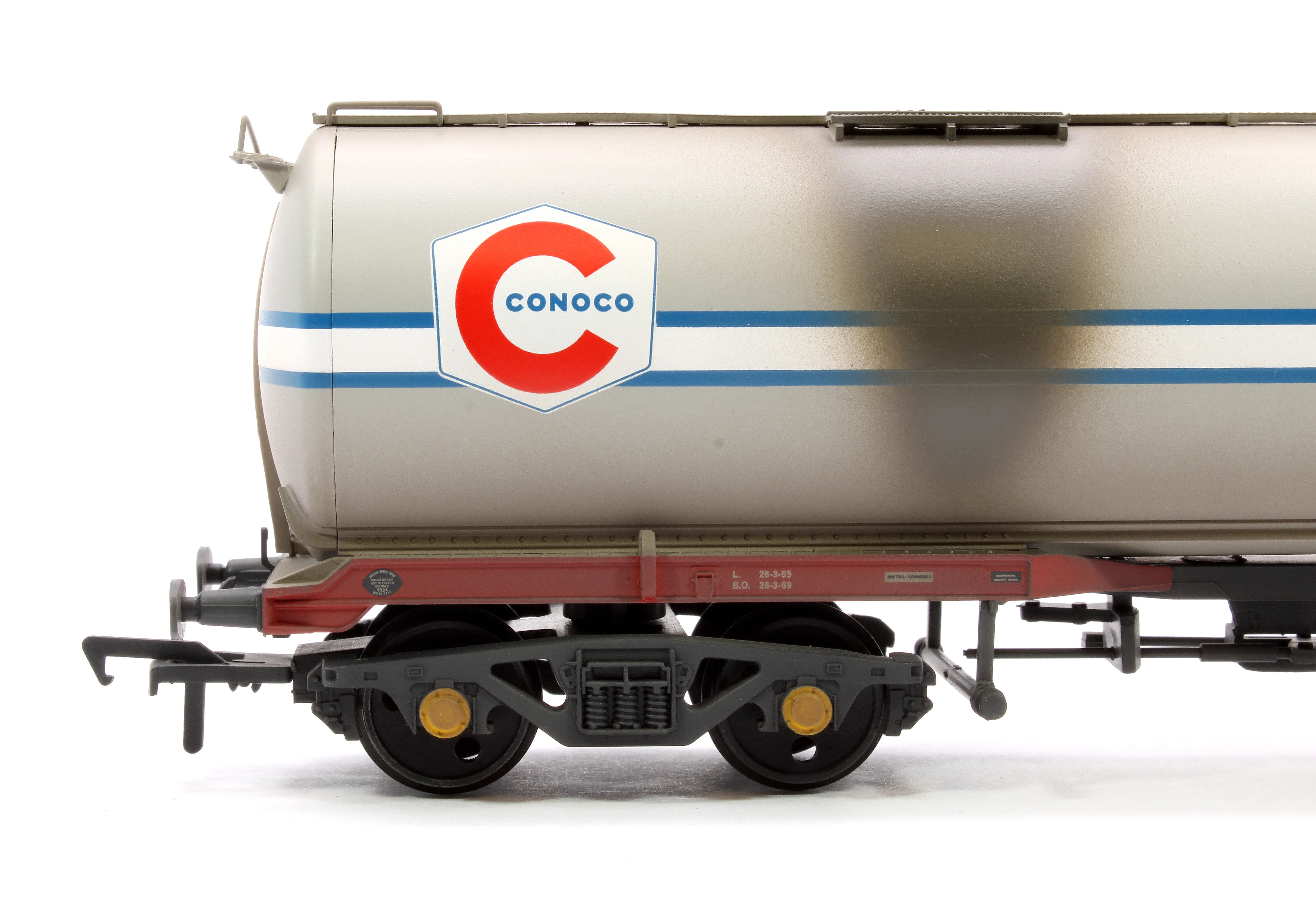 38-109A BR 102T TEA Bogie Tank Wagon 'Jet-Conoco' Light Grey No. 104 - Weathered - Image 5