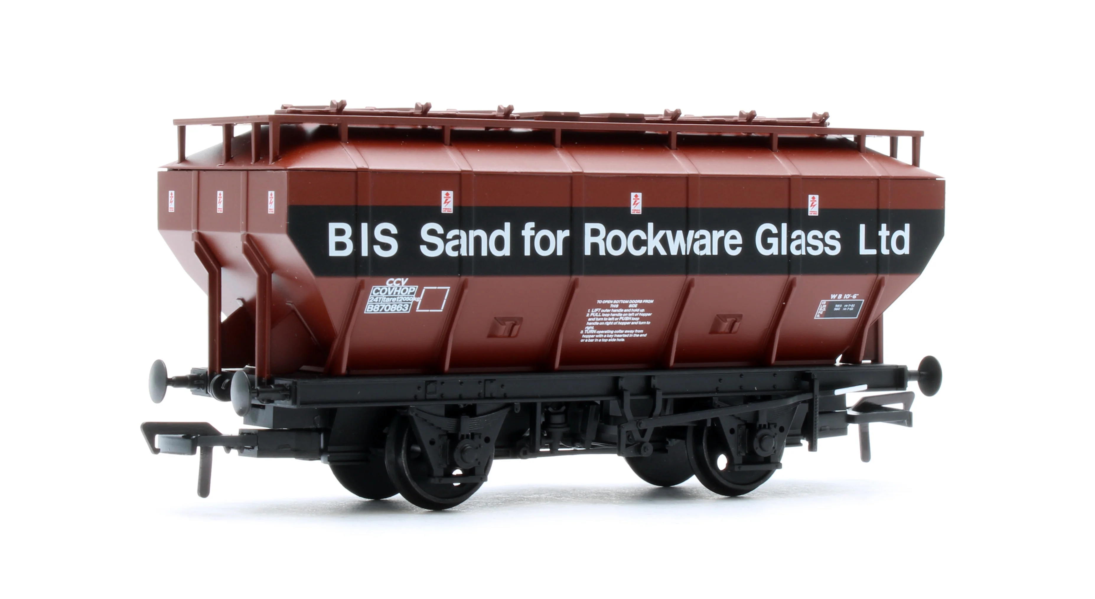 38-502A BR 35T 'Covhop' Covered Hopper BR Bauxite 'British Industrial Sand' No.B870863 - Image 2