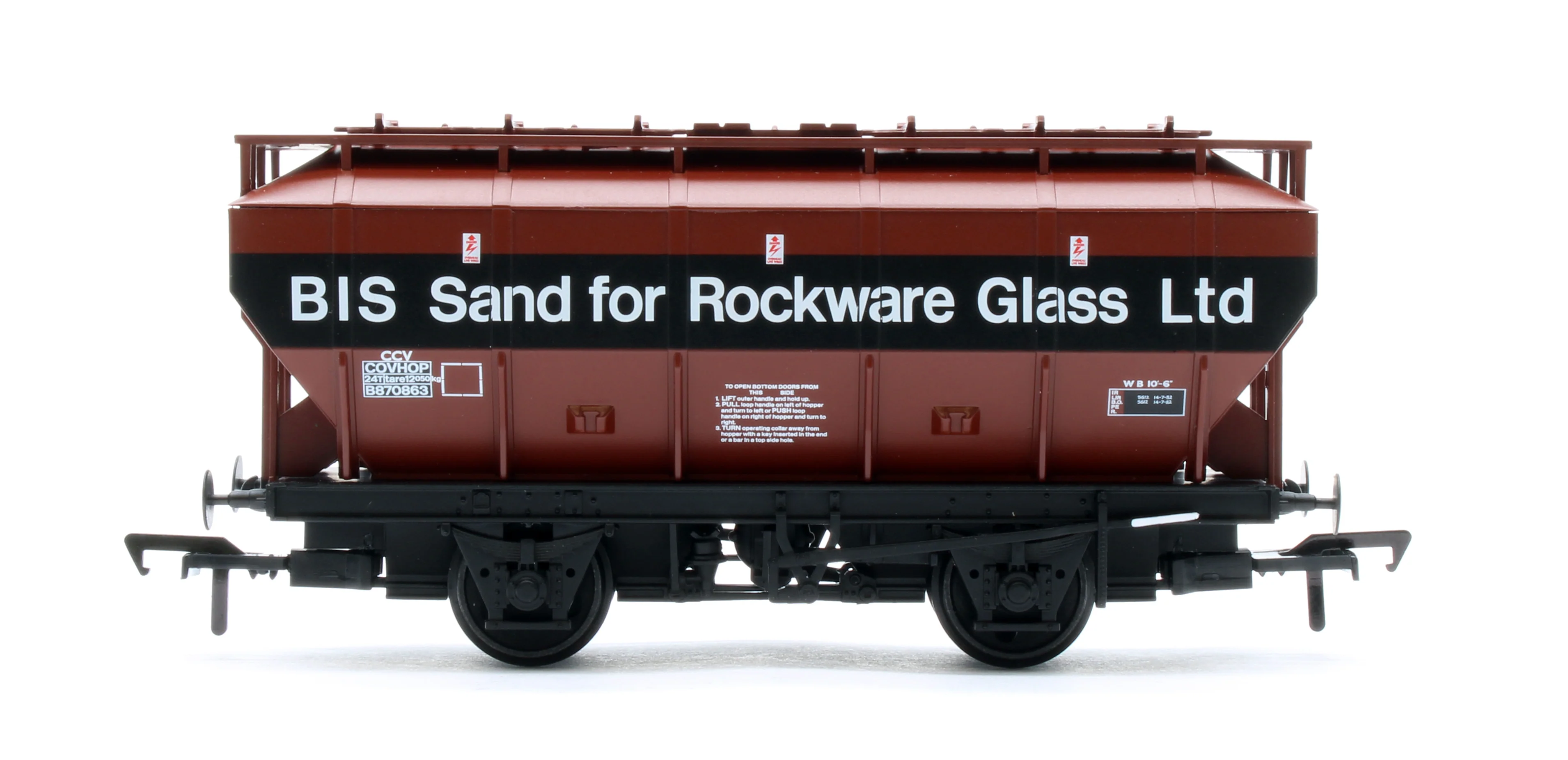 38-502A BR 35T 'Covhop' Covered Hopper BR Bauxite 'British Industrial Sand' No.B870863 - Image 3