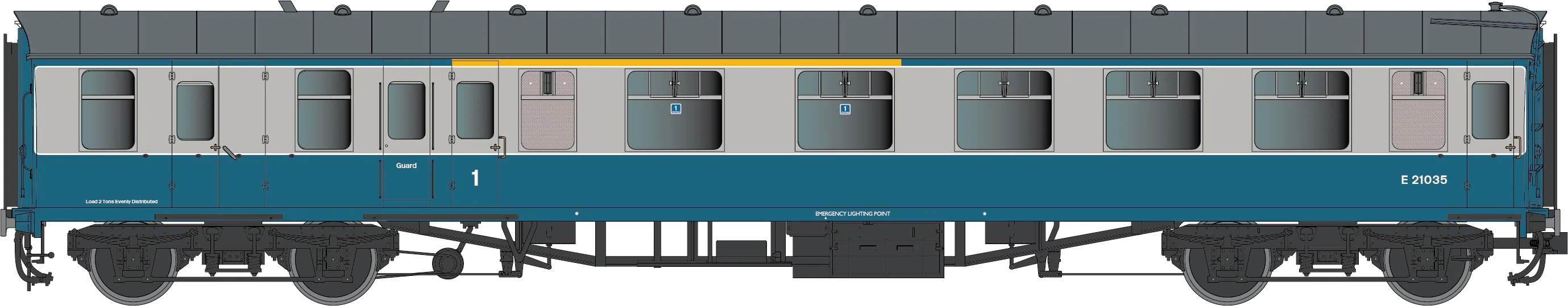7P-002-201D BR Mk1 Blue/Grey BCK W21119 Western Region - DCC Fitted