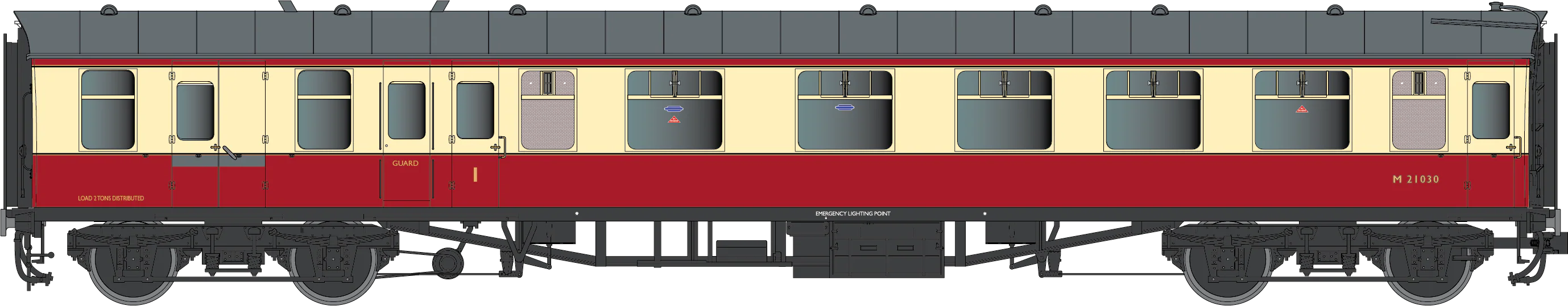 7P-002-104 BR Mk1 Crimson & Cream BCK Sc21019 Scottish Region