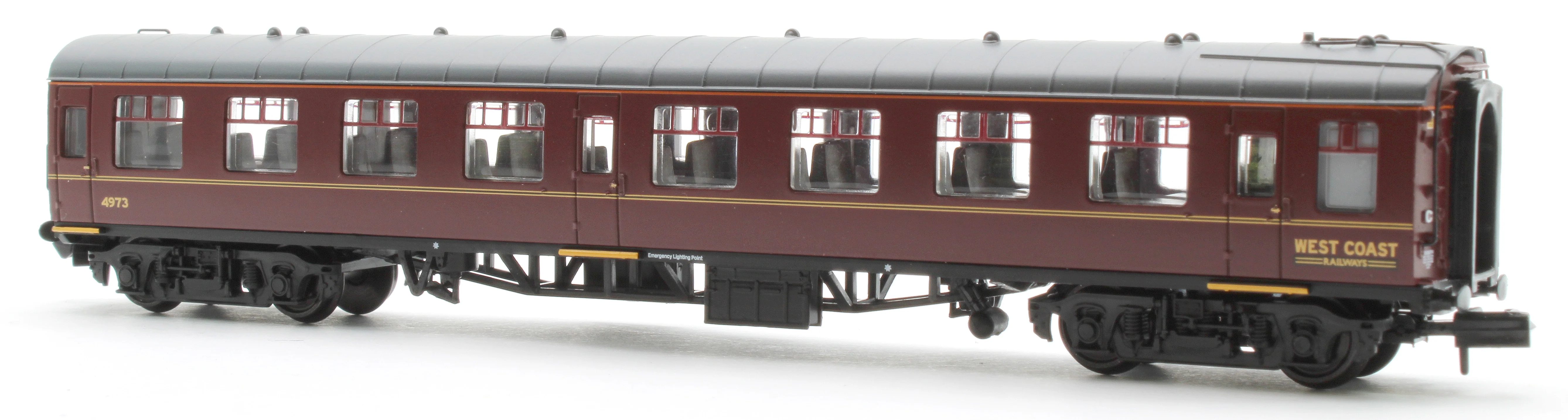 374-018 BR Mk1 TSO Tourist Second Open WCRC Maroon No.4973 - Image 3