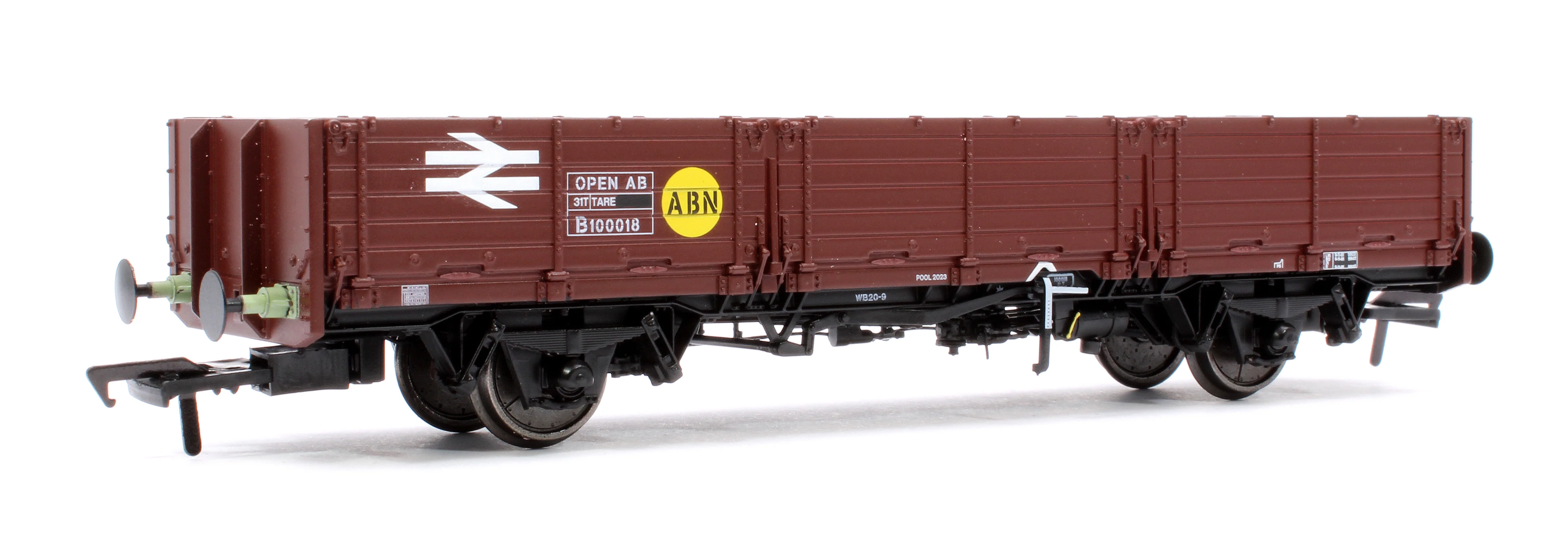 915002 BR ‘Open AB’ OAA Wagon No. 100018, BR bauxite, yellow ‘ABN’ spot