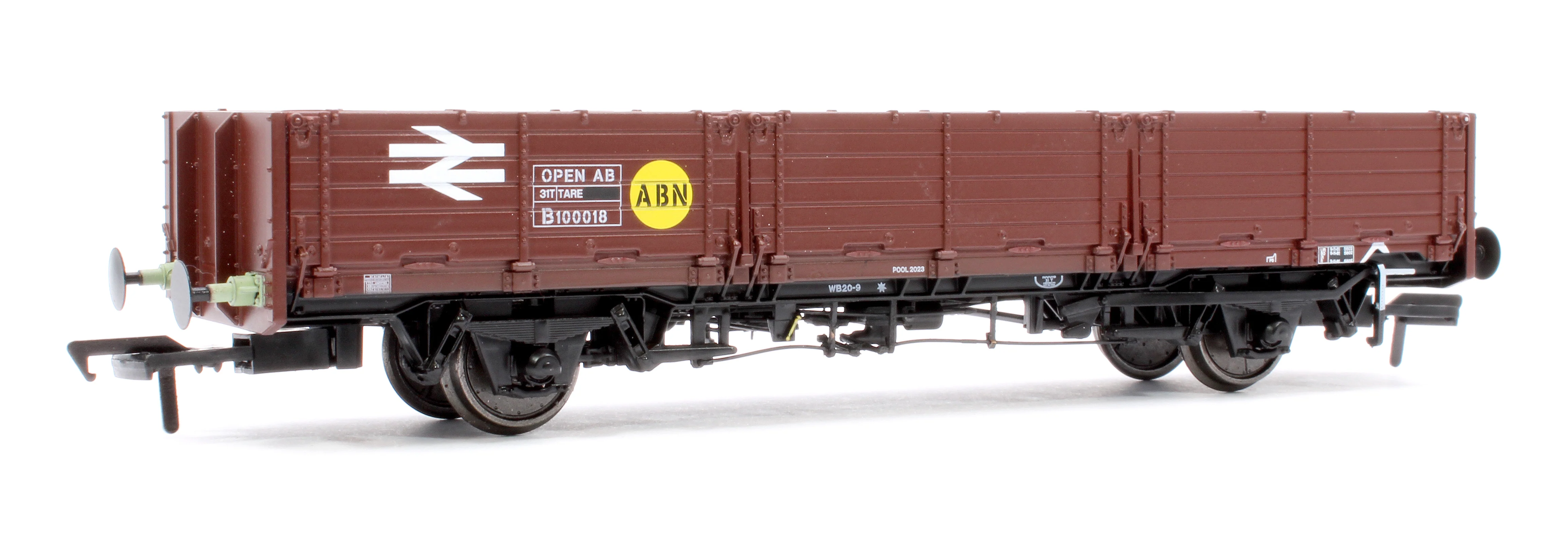 915002 BR ‘Open AB’ OAA Wagon No. 100018, BR bauxite, yellow ‘ABN’ spot - Image 3