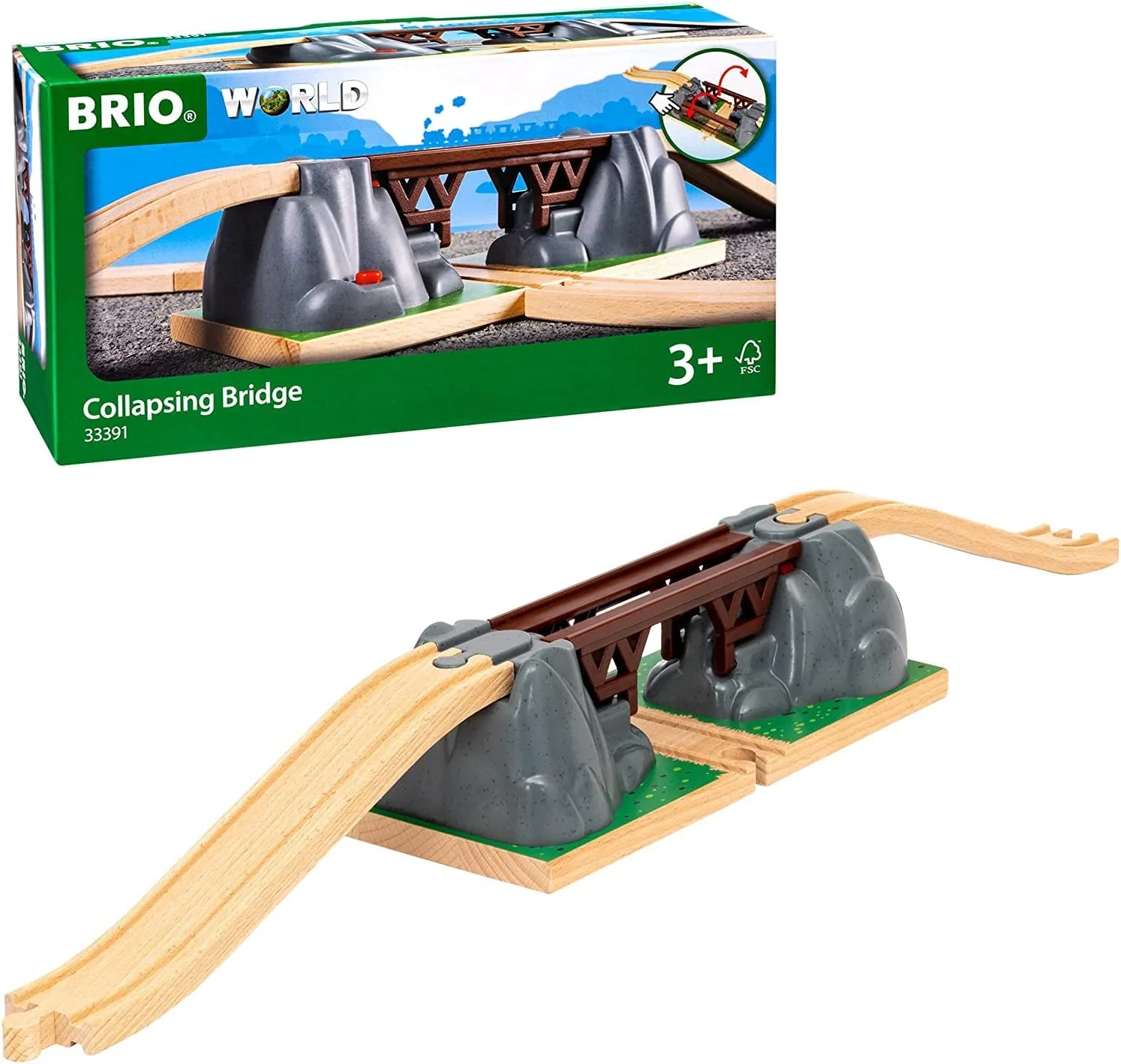 33391 BRIO WORLD - Collapsing Bridge for Railway