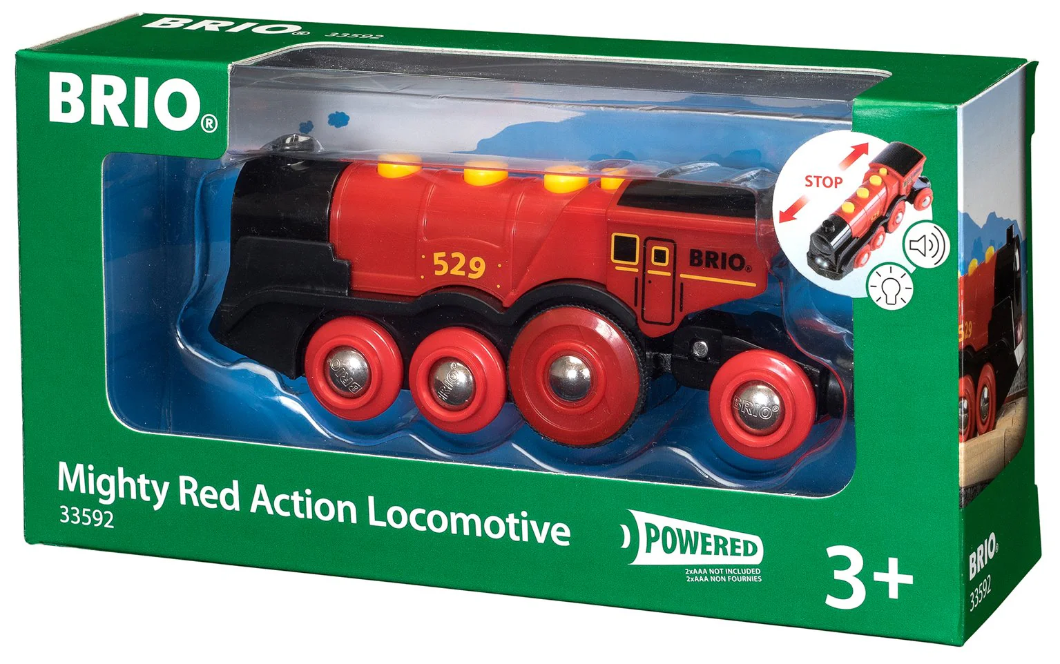 33592 BRIO World - Mighty Red Action Locomotive - Image 7