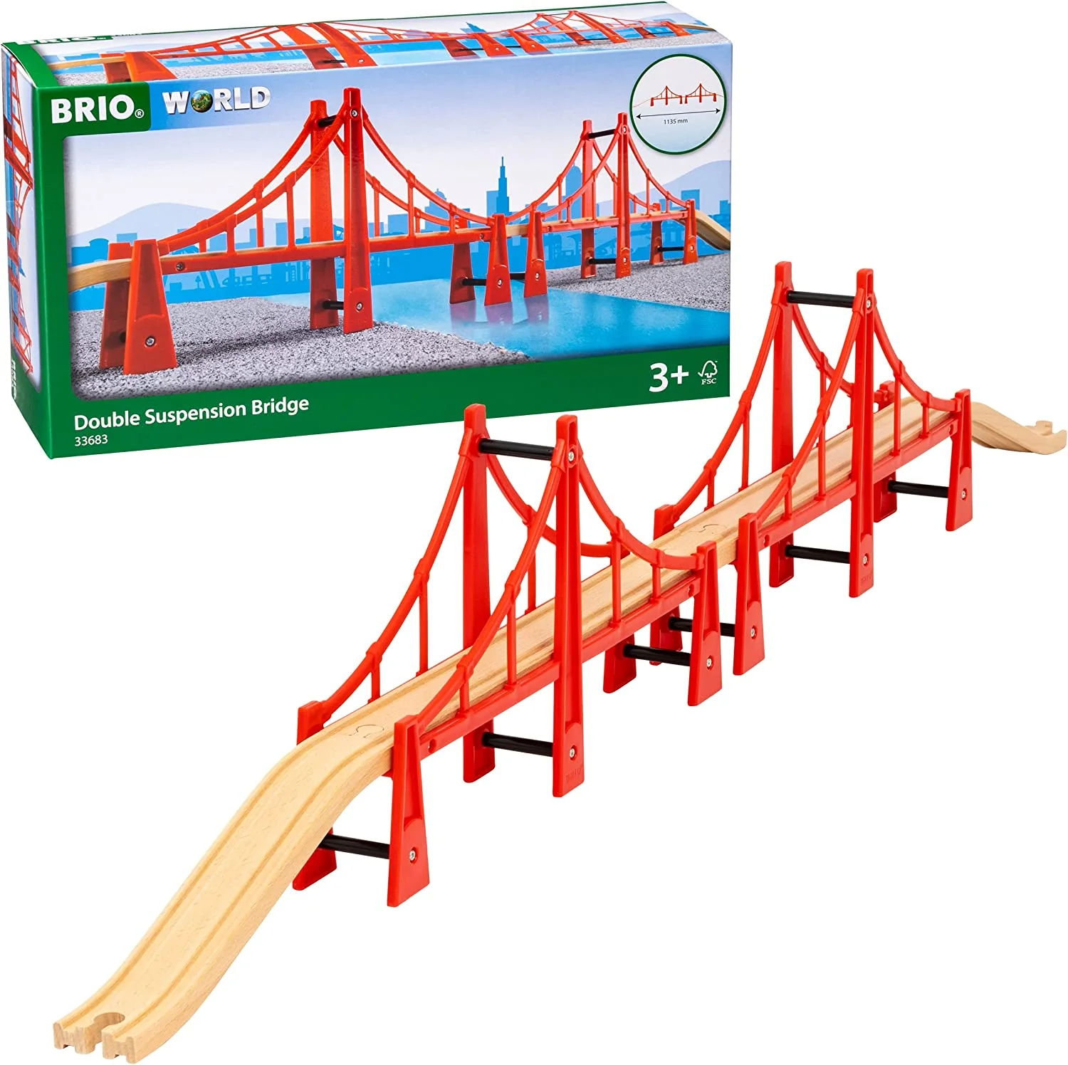 33683 BRIO WORLD - Double Suspension Bridge