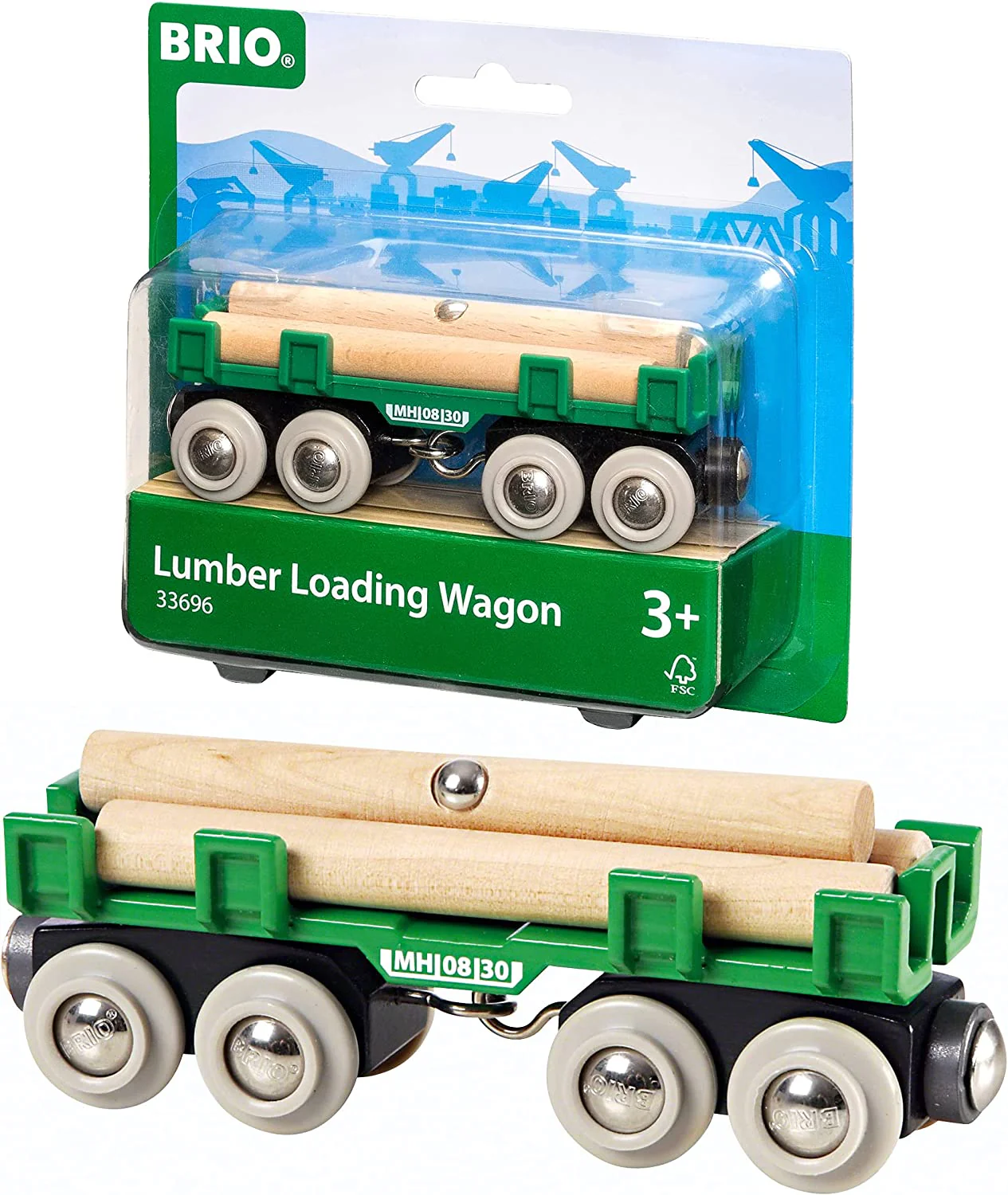 33696 BRIO WORLD - Lumber Loading Wagon